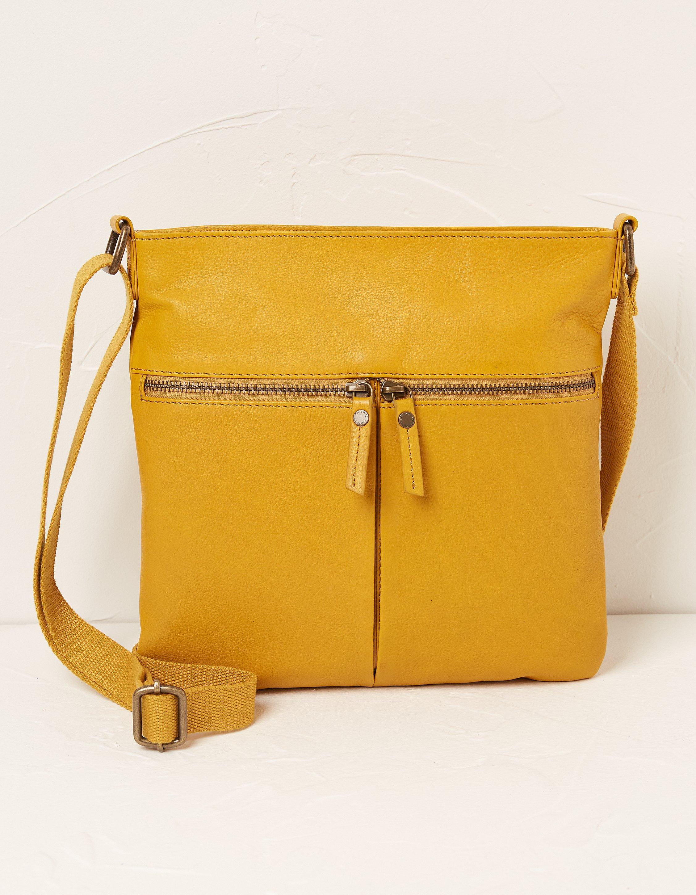 Mustard Yellow Crossbody Leather Phone Bag Phone Pouch -  Canada