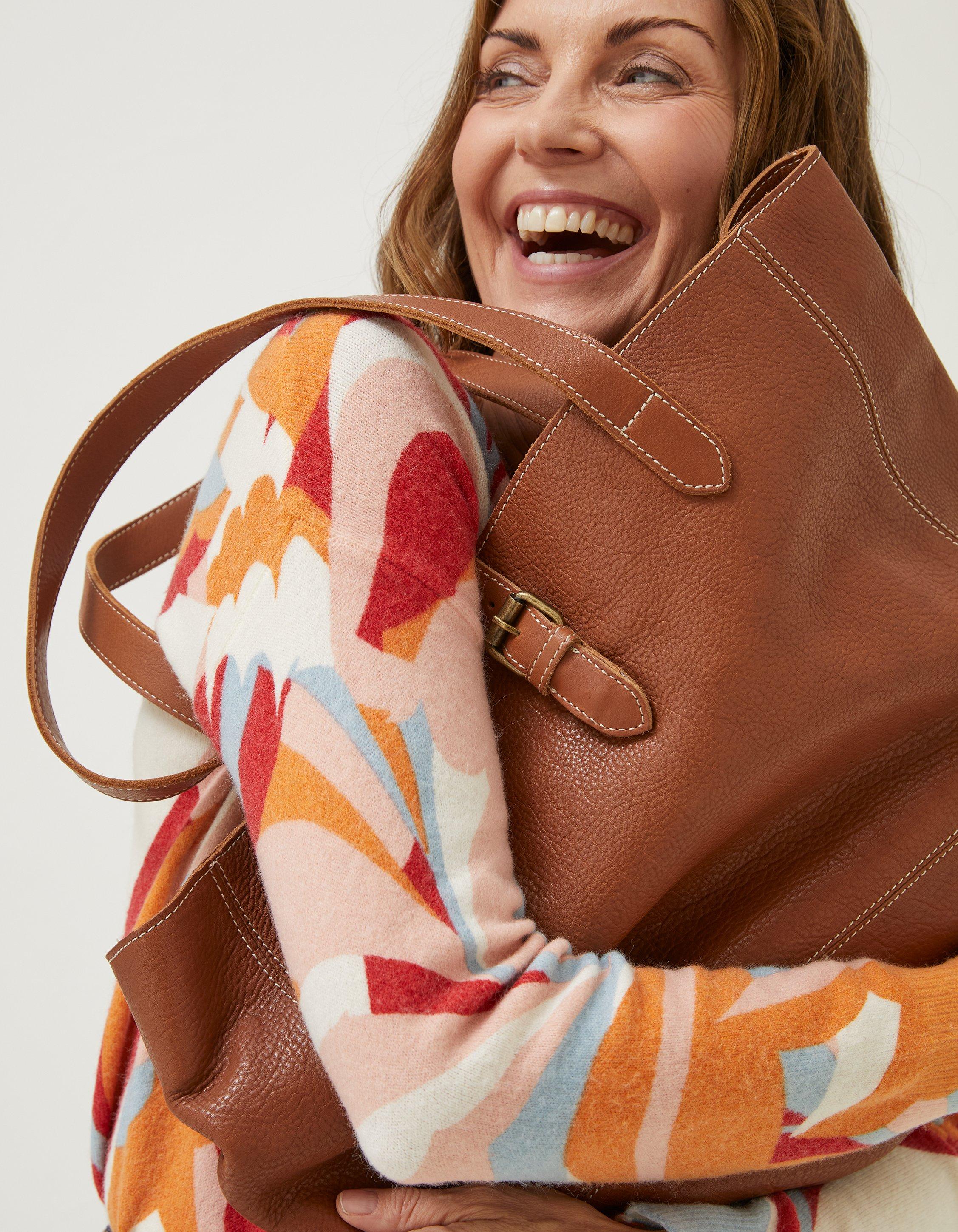 Brown Leather Tote Bag