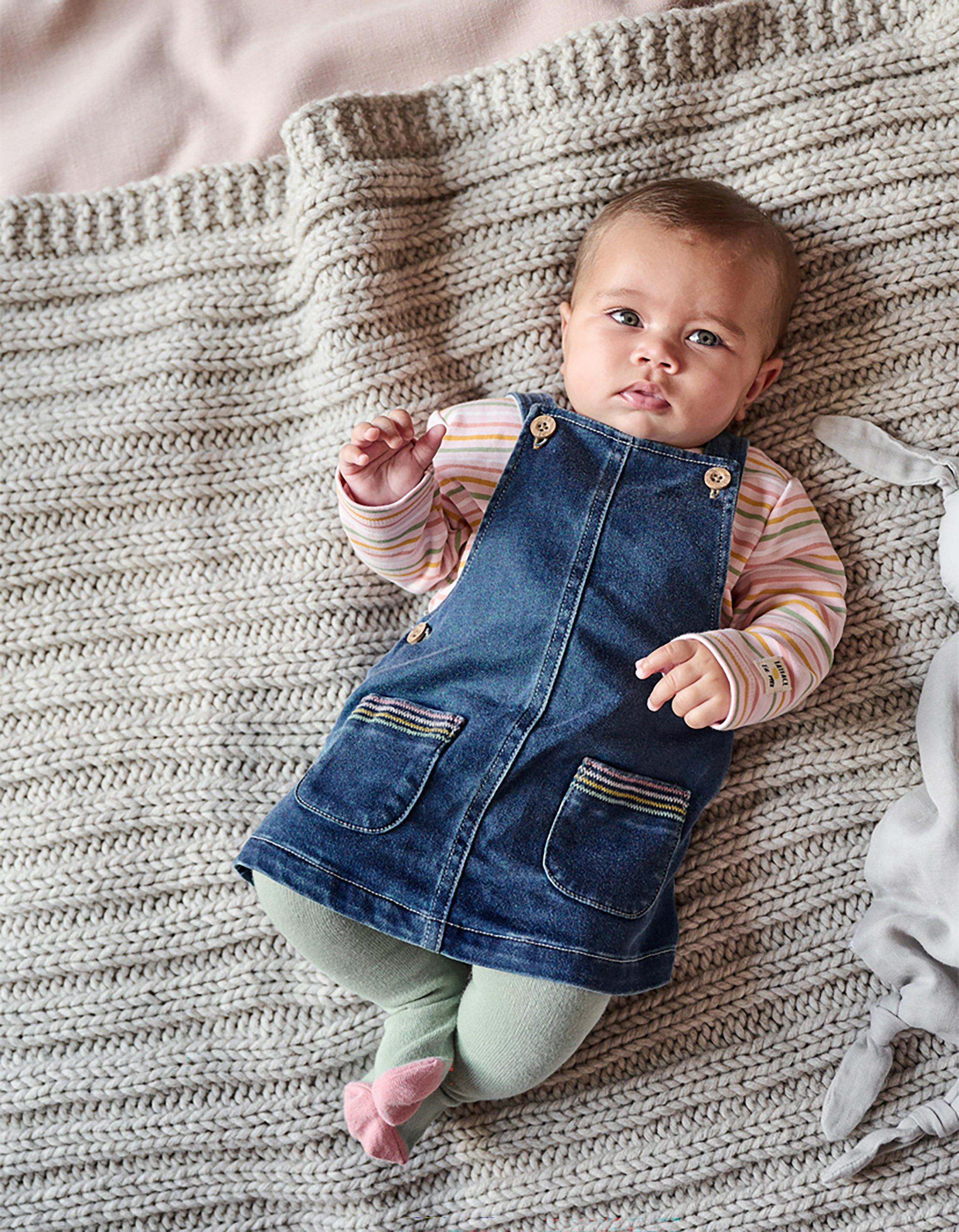 Baby top denim pinafore