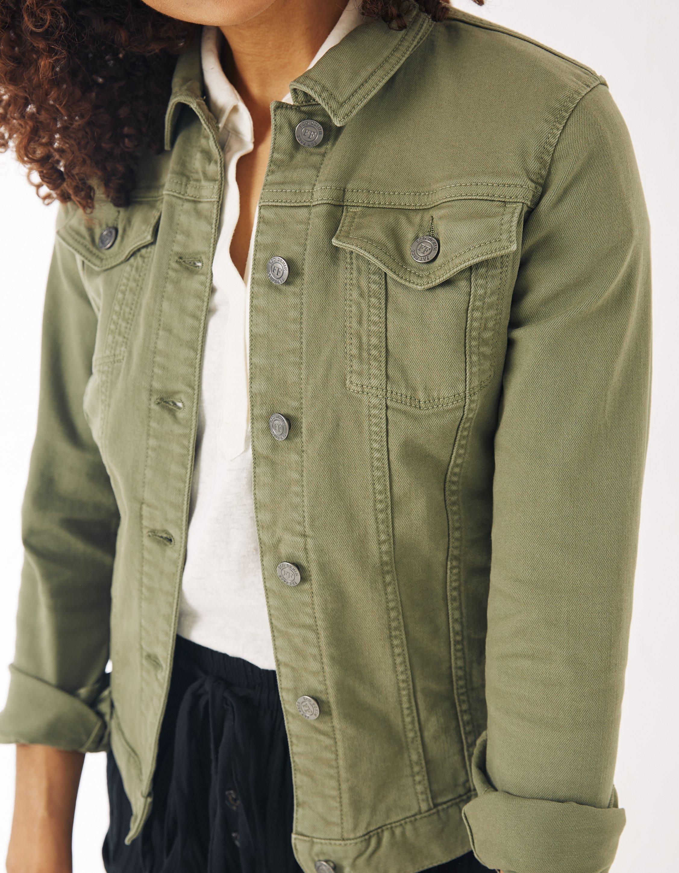 Buy Sage Green Denim Jacket from Next Ireland