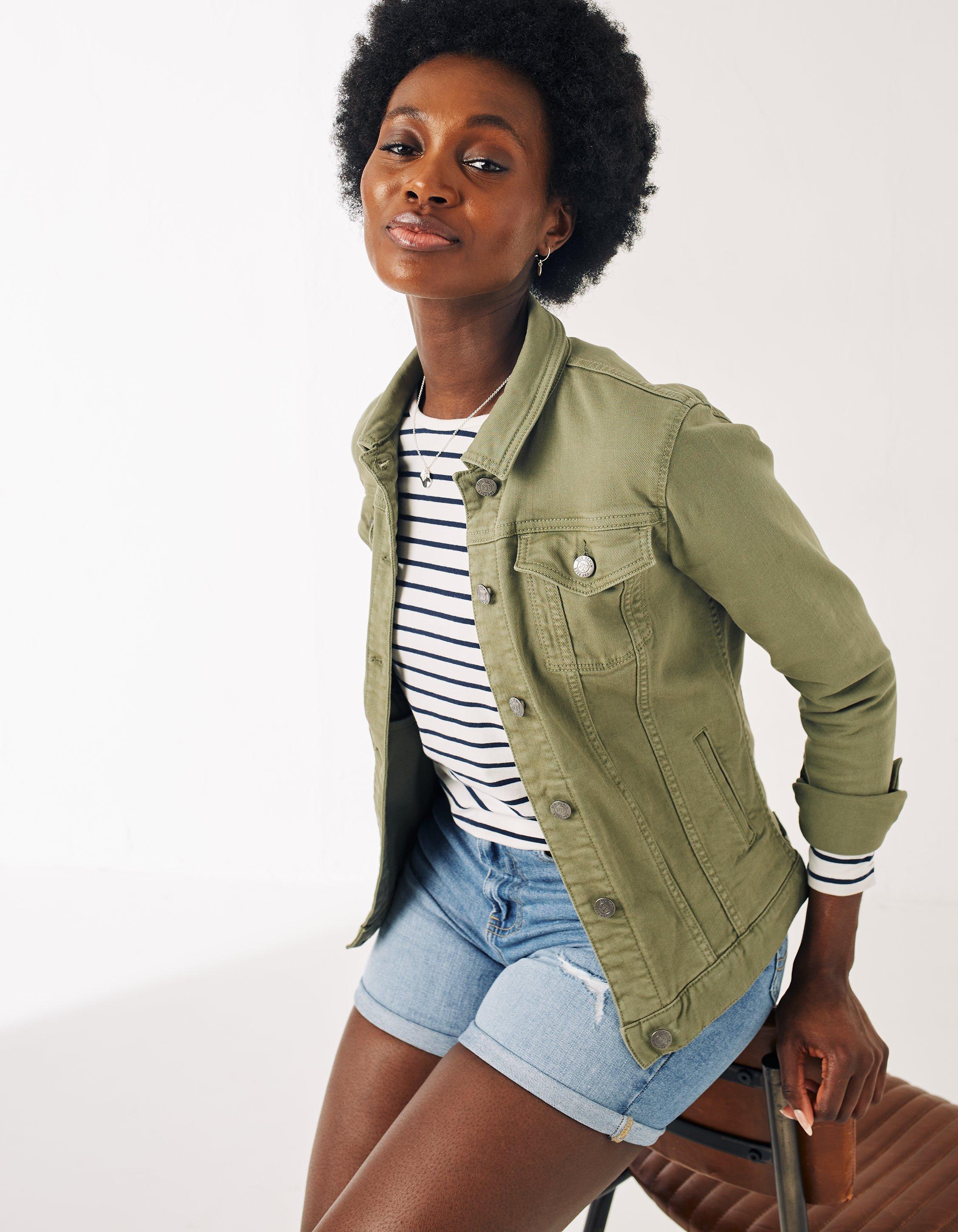 denim jacket green