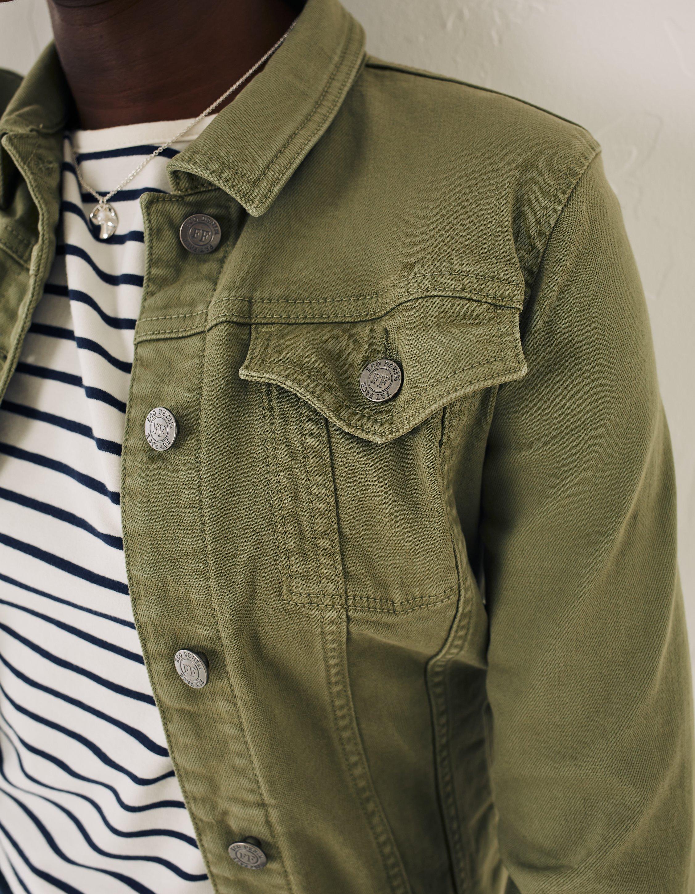 Denim sales jacket olive