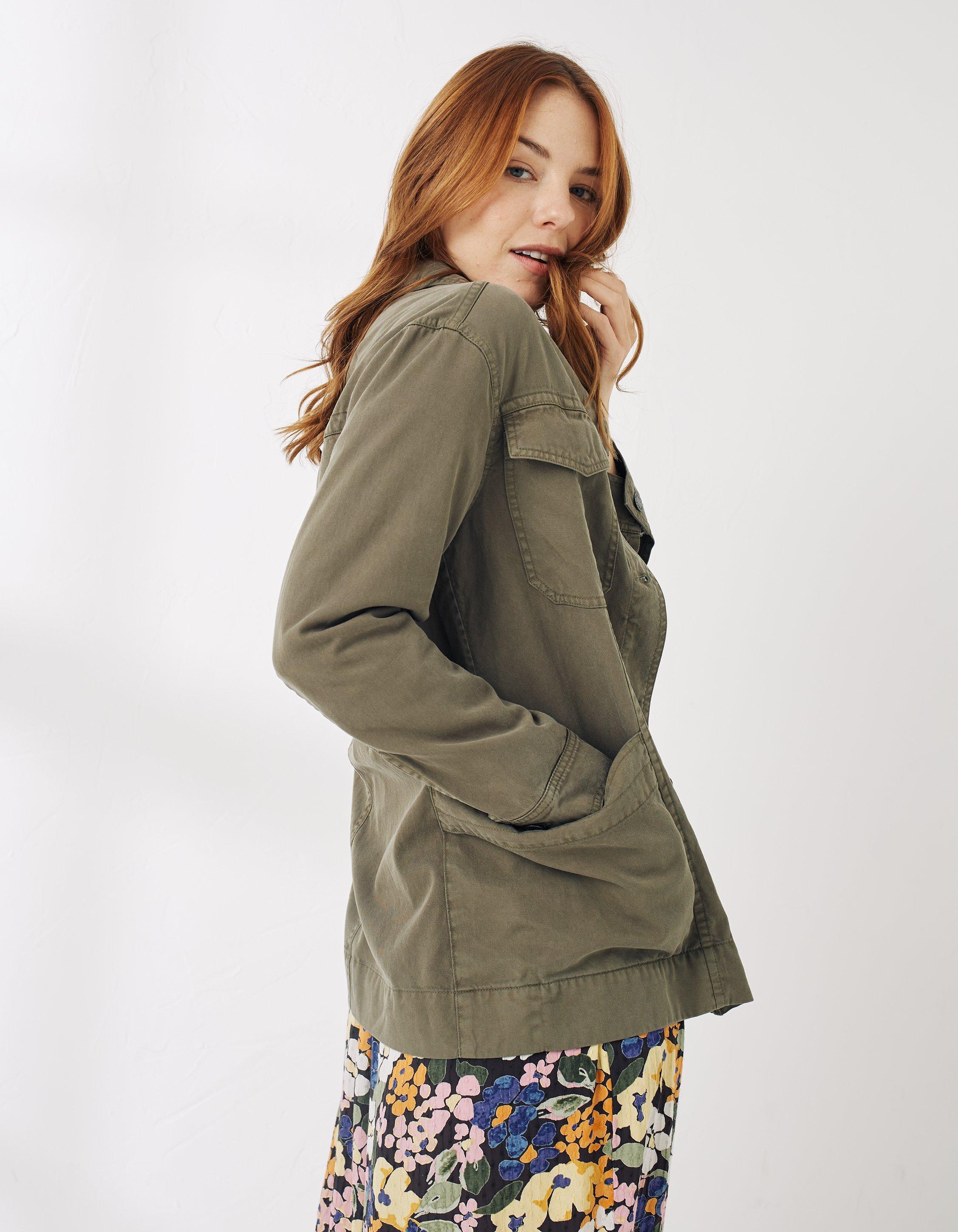 Lena Tencel Utility Jacket Coats Jackets FatFace