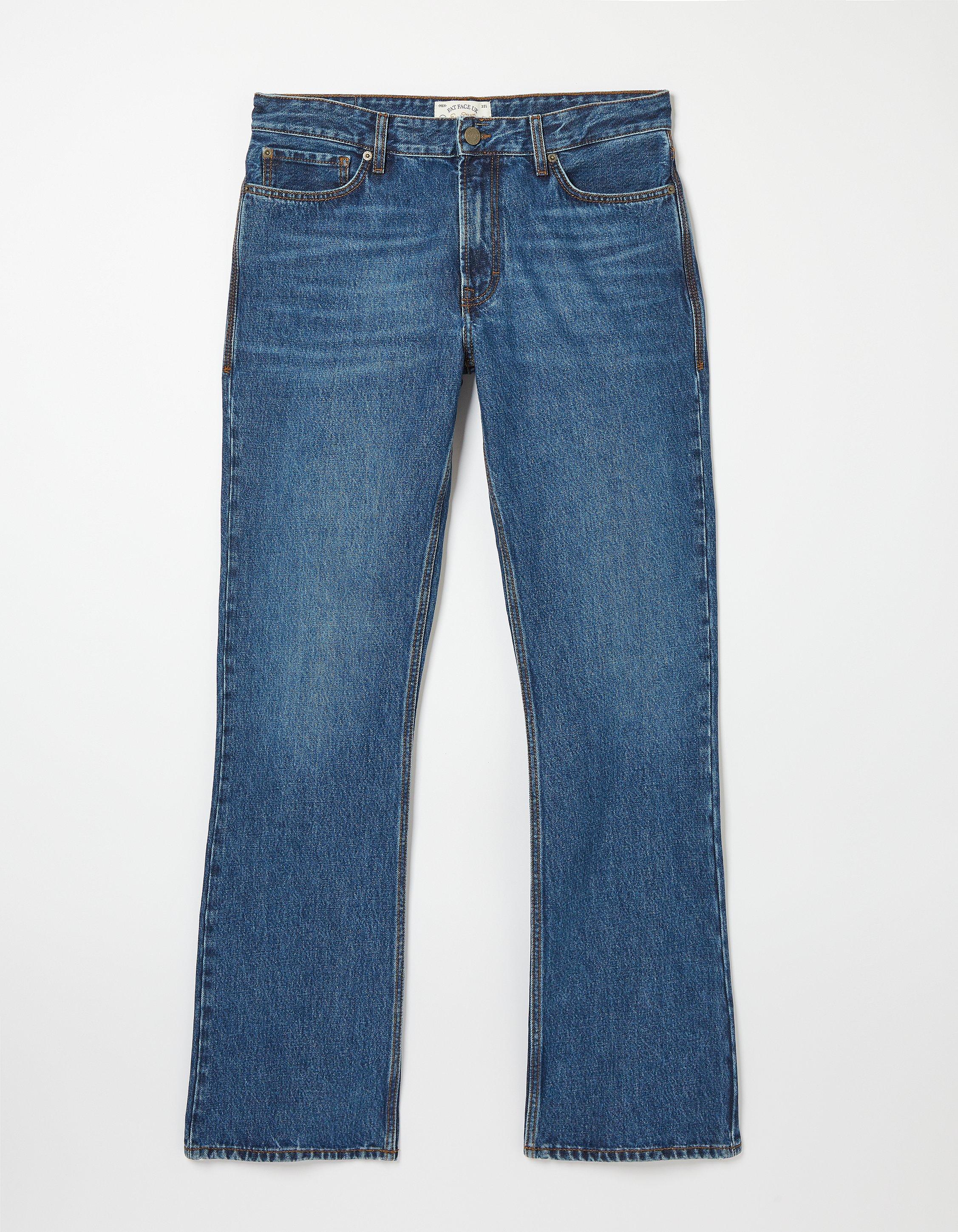 Bootcut Stone Wash Jeans, Jeans