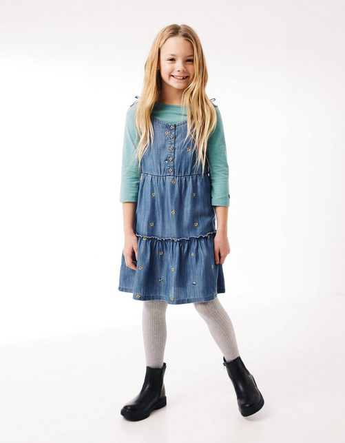 Kid’s Two In One Chambray Hope Tier Dress