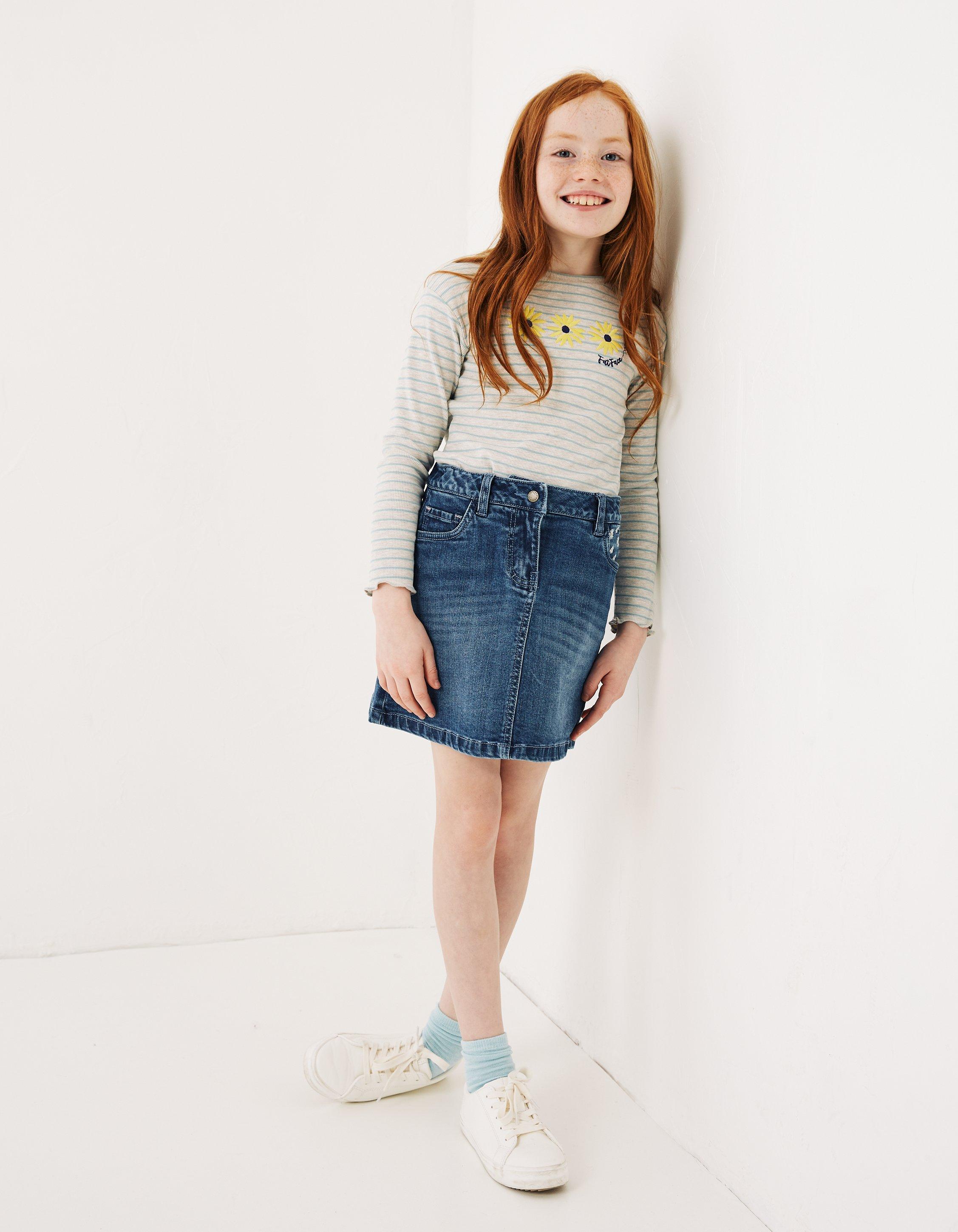 Kids denim outlet skirt