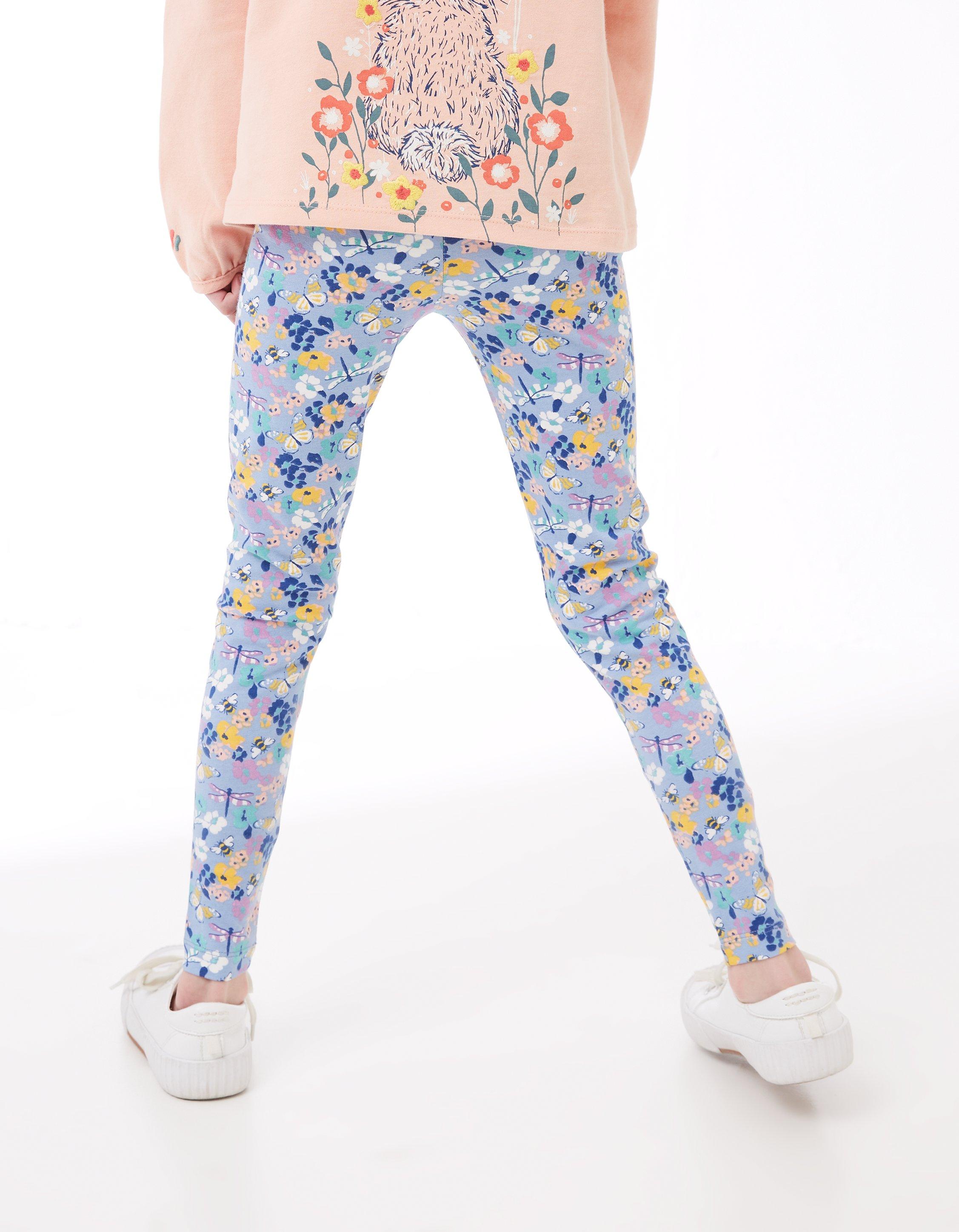 Girls 2025 floral leggings