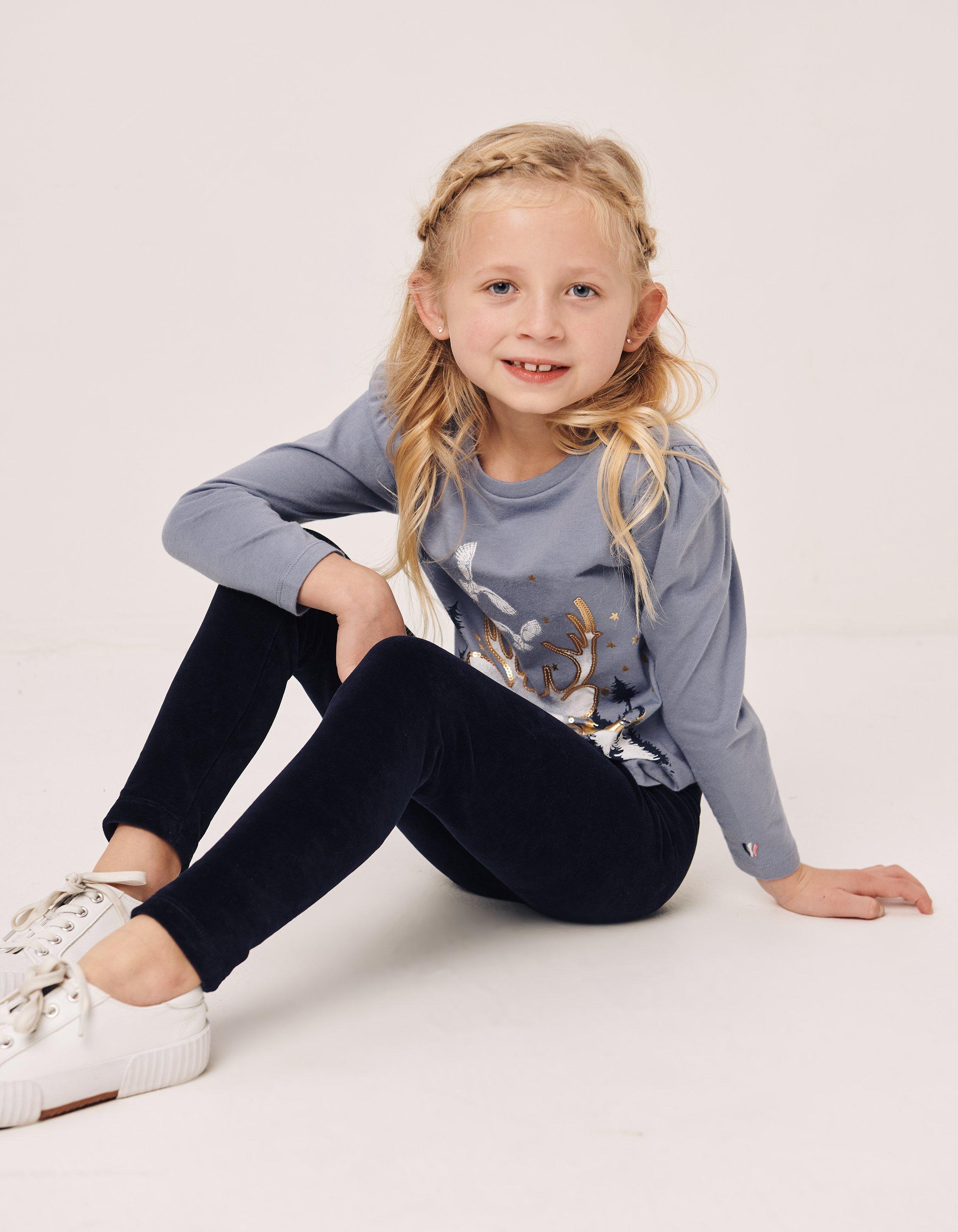 Treggings - Dark blue/hearts - Kids