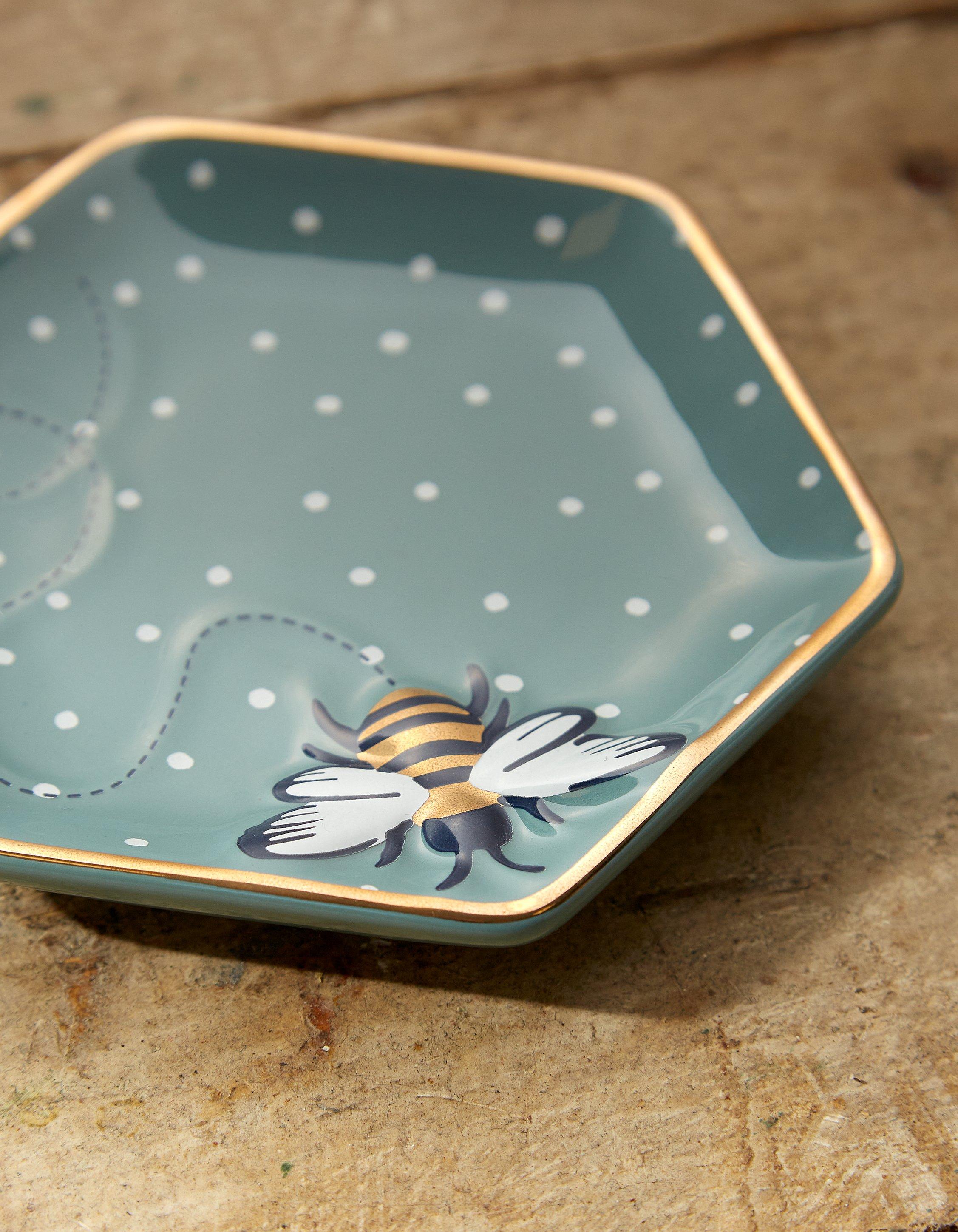 Custom Bee & Polka Dots Ceramic Bathroom Accessories Set