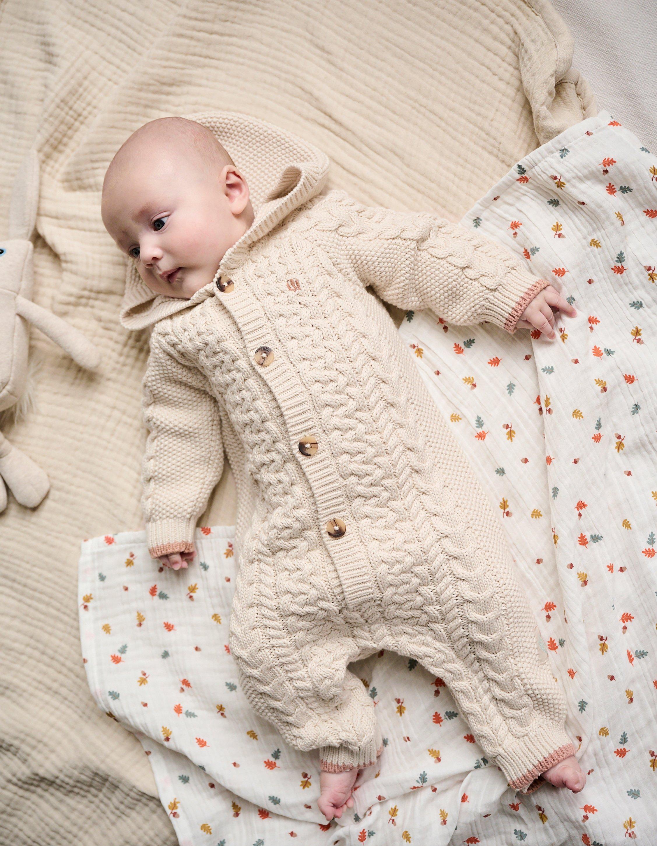 Cable knit 2025 onesie baby