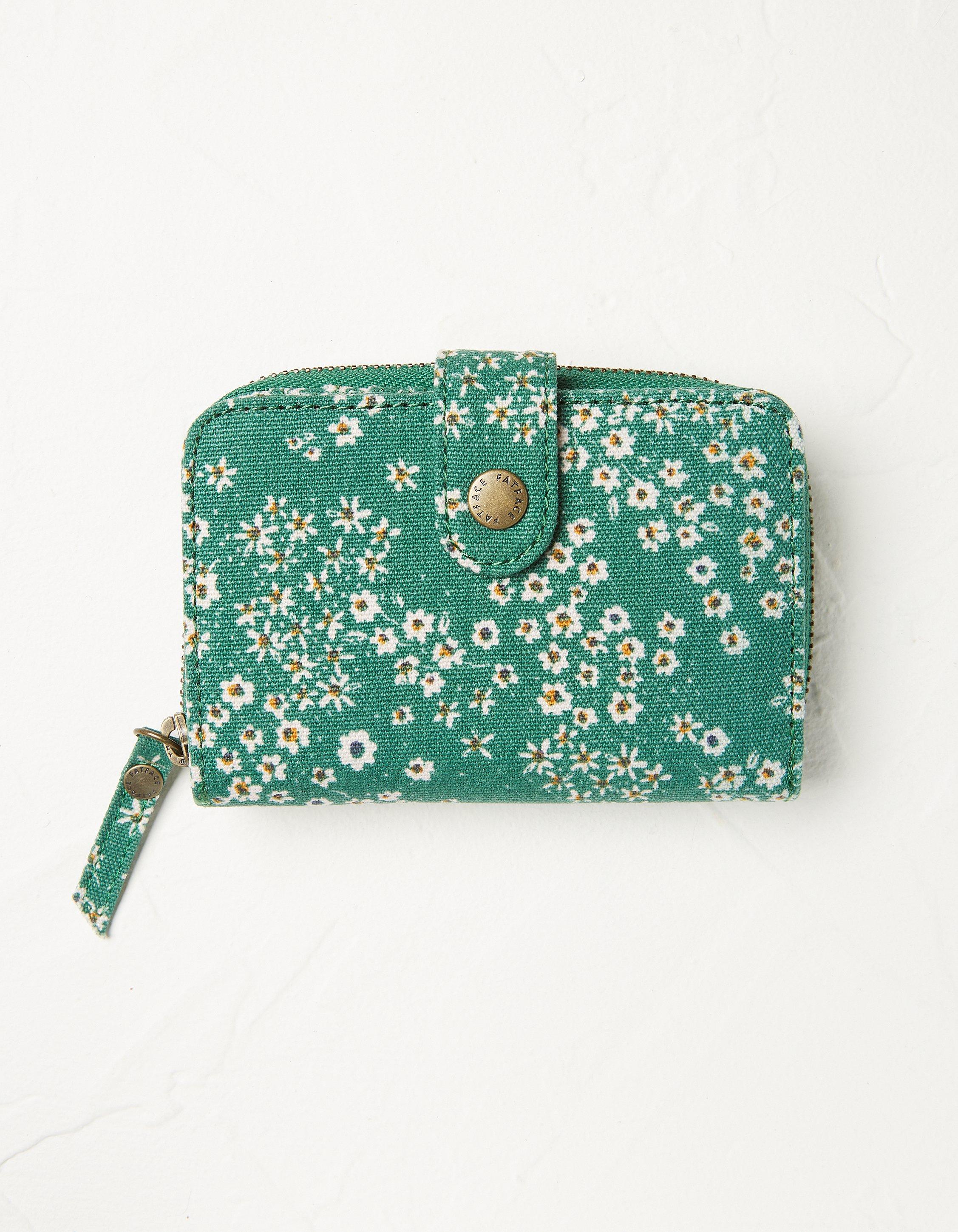 Green Floral Purse