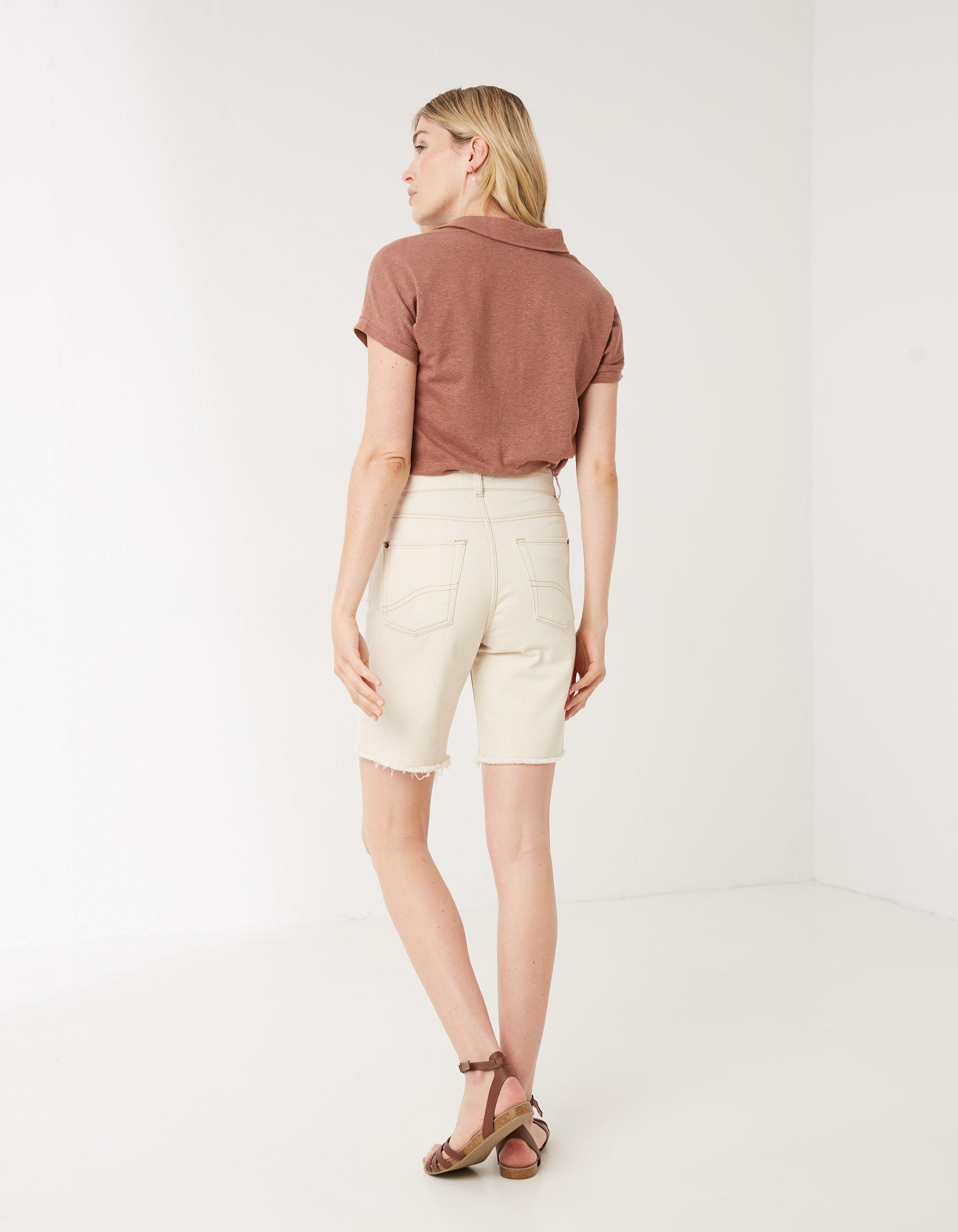 Beige bermuda hot sale shorts ladies