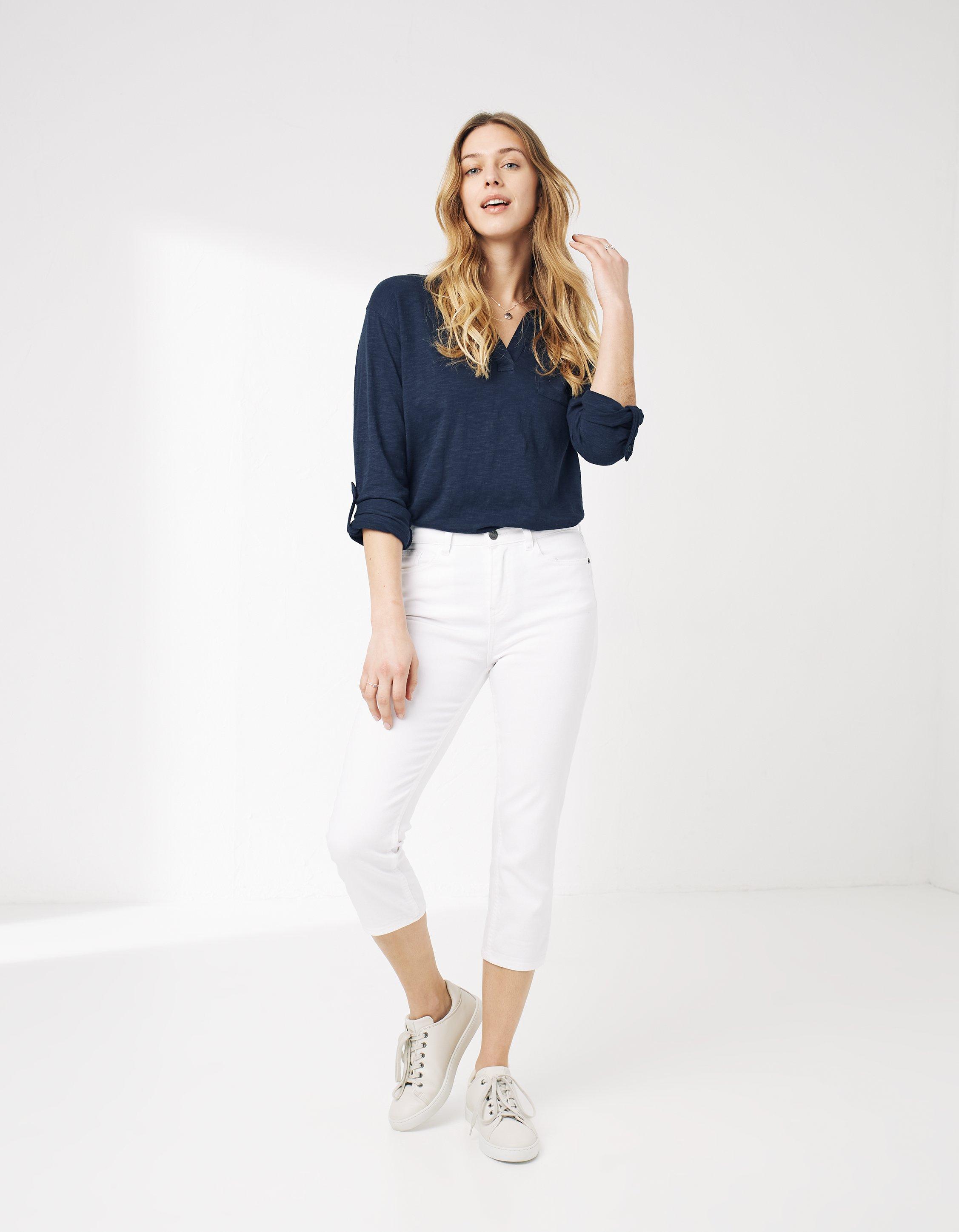 Hamble Cropped Denim Pants, Pants & Leggings