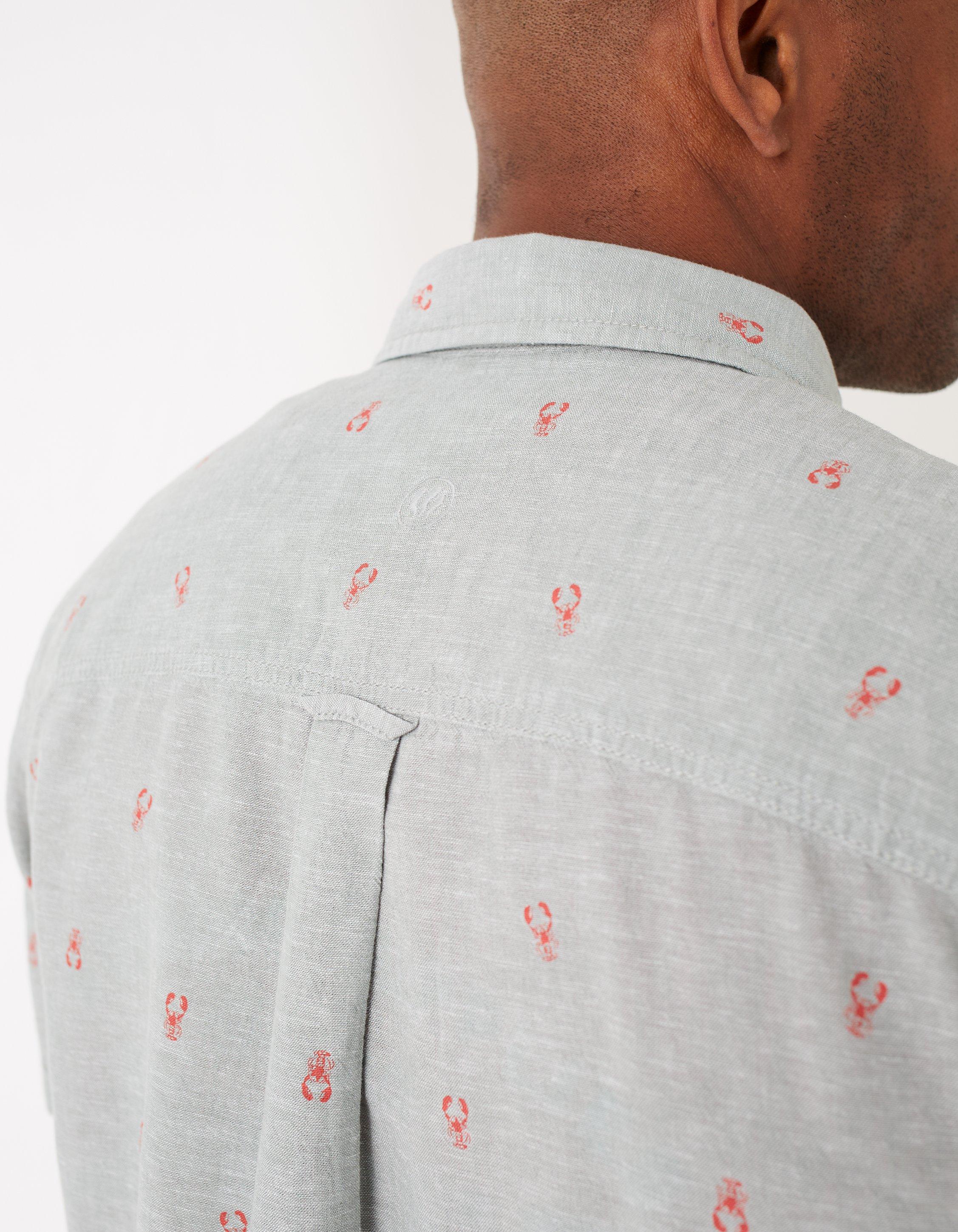 lobster print button down shirt