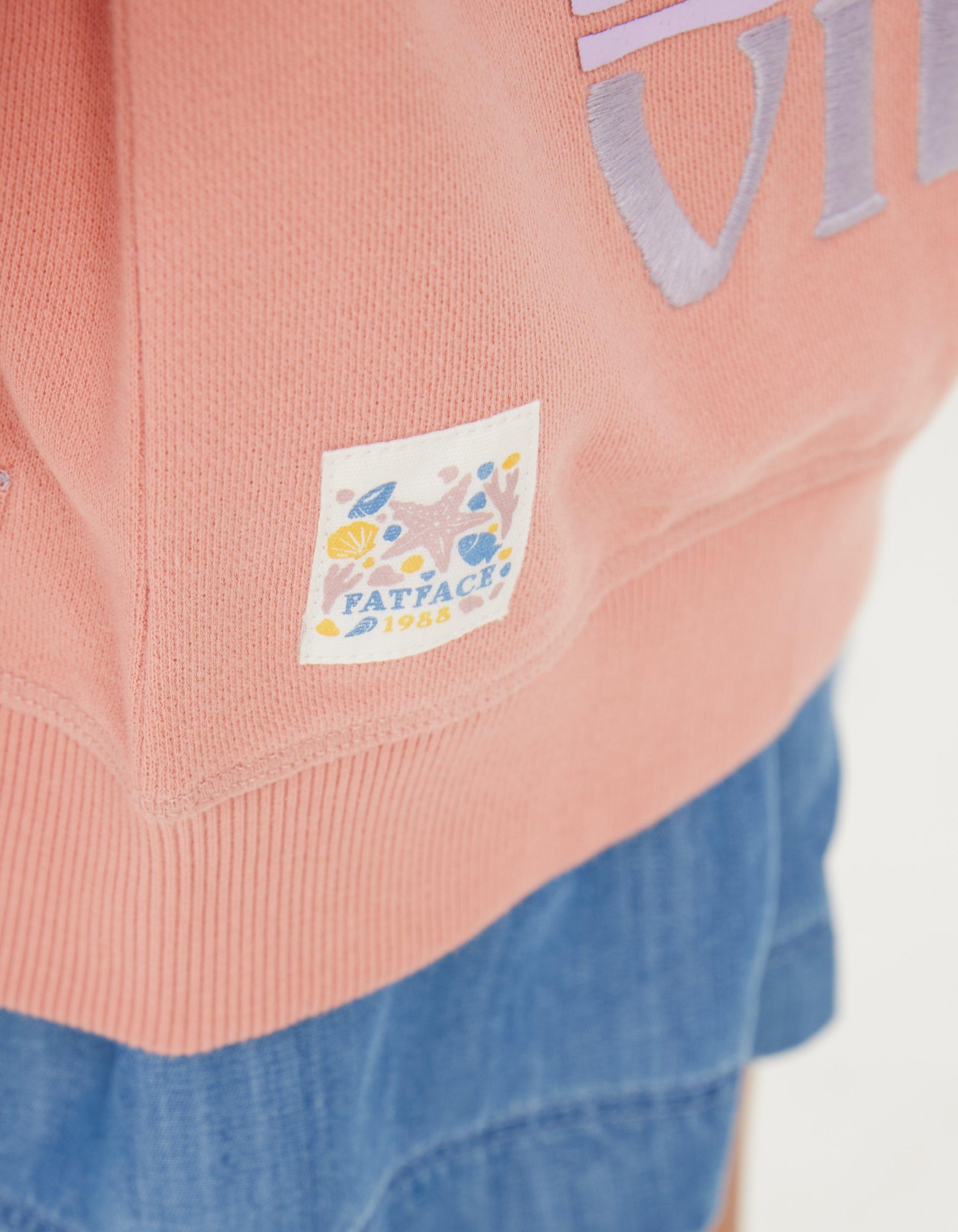 Zip Through Printed Fleece - Peach Skin Hearts