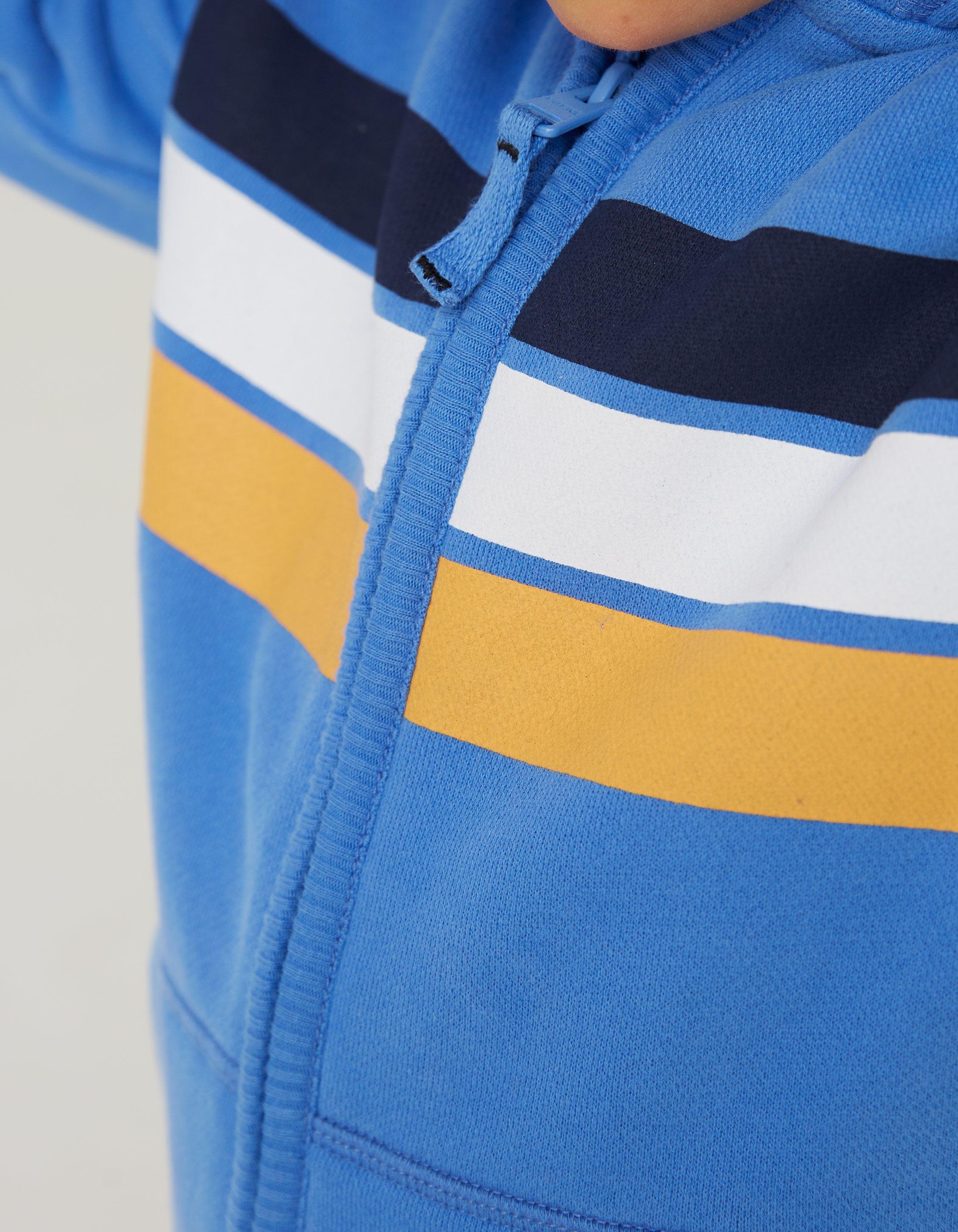 Chest Stripe Zip Through Hoodie, Sweatshirts & Hoodies