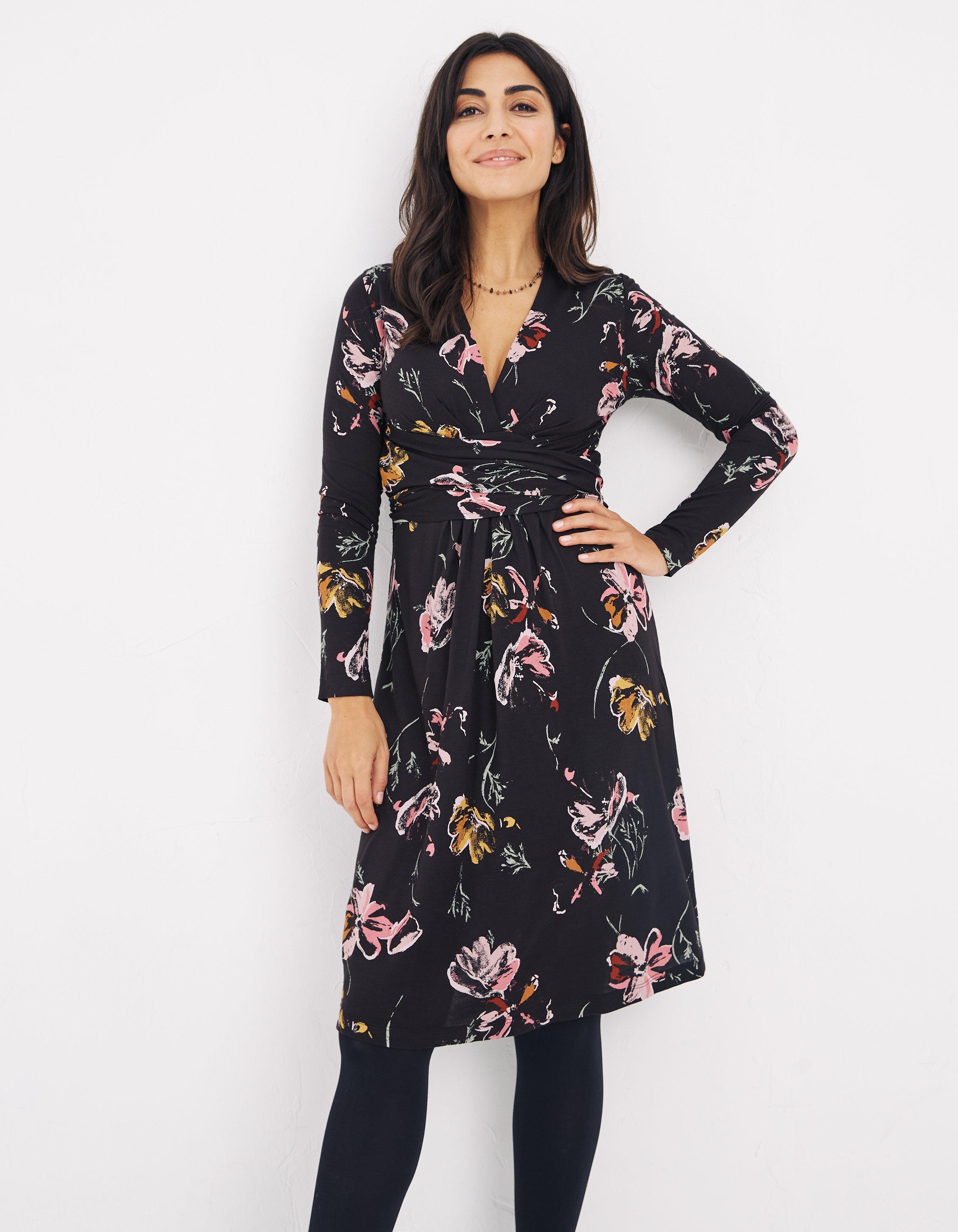 Delphine Tapestry Jersey Dress, Dresses | FatFace.com