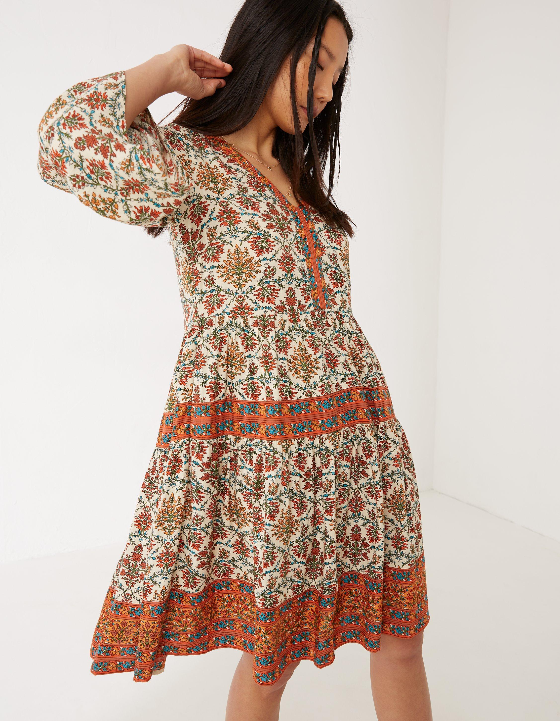 Lila Boheme Trapeze Dress, Dresses | FatFace.com