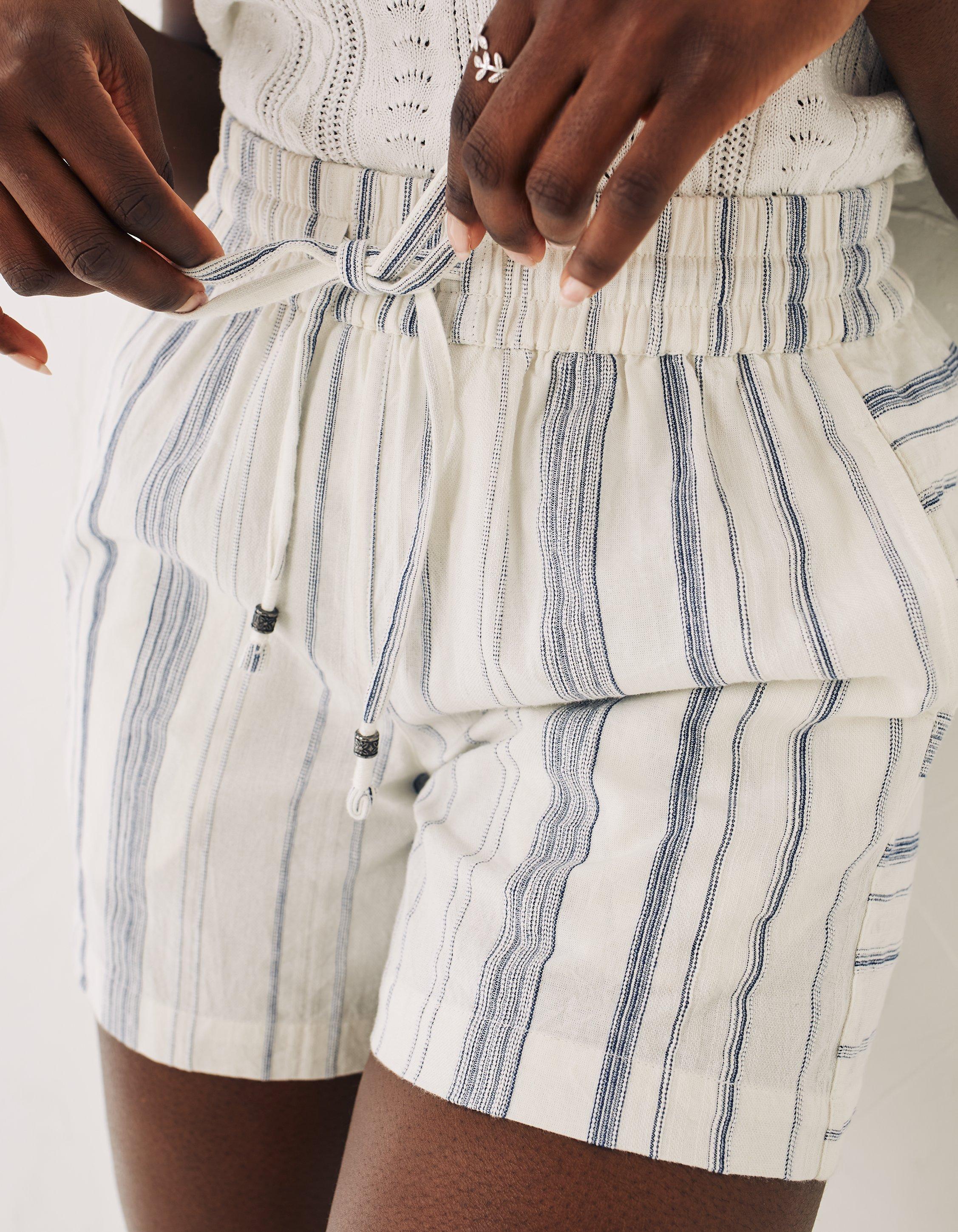 Womens stripe sales shorts