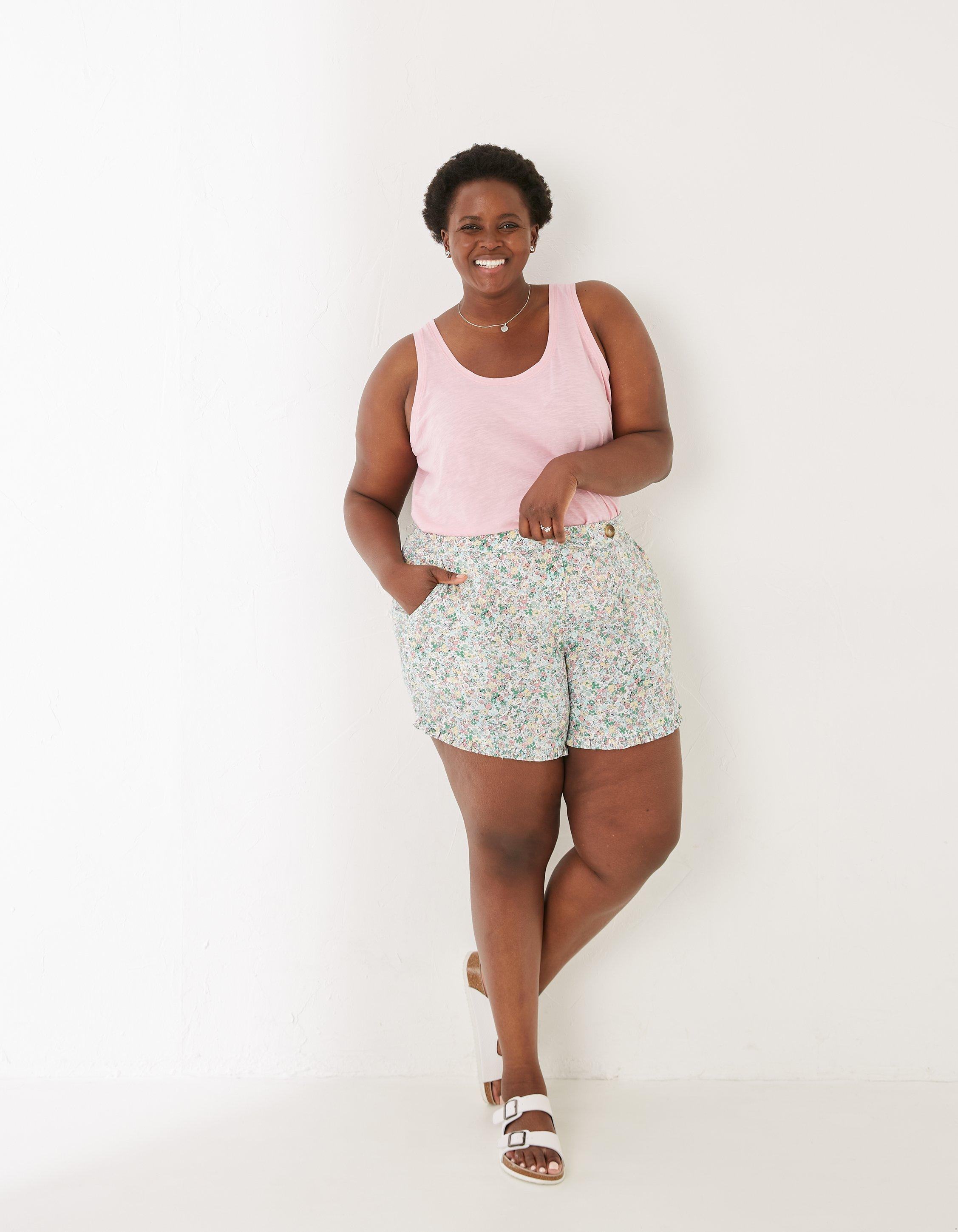 Plus size floral outlet shorts