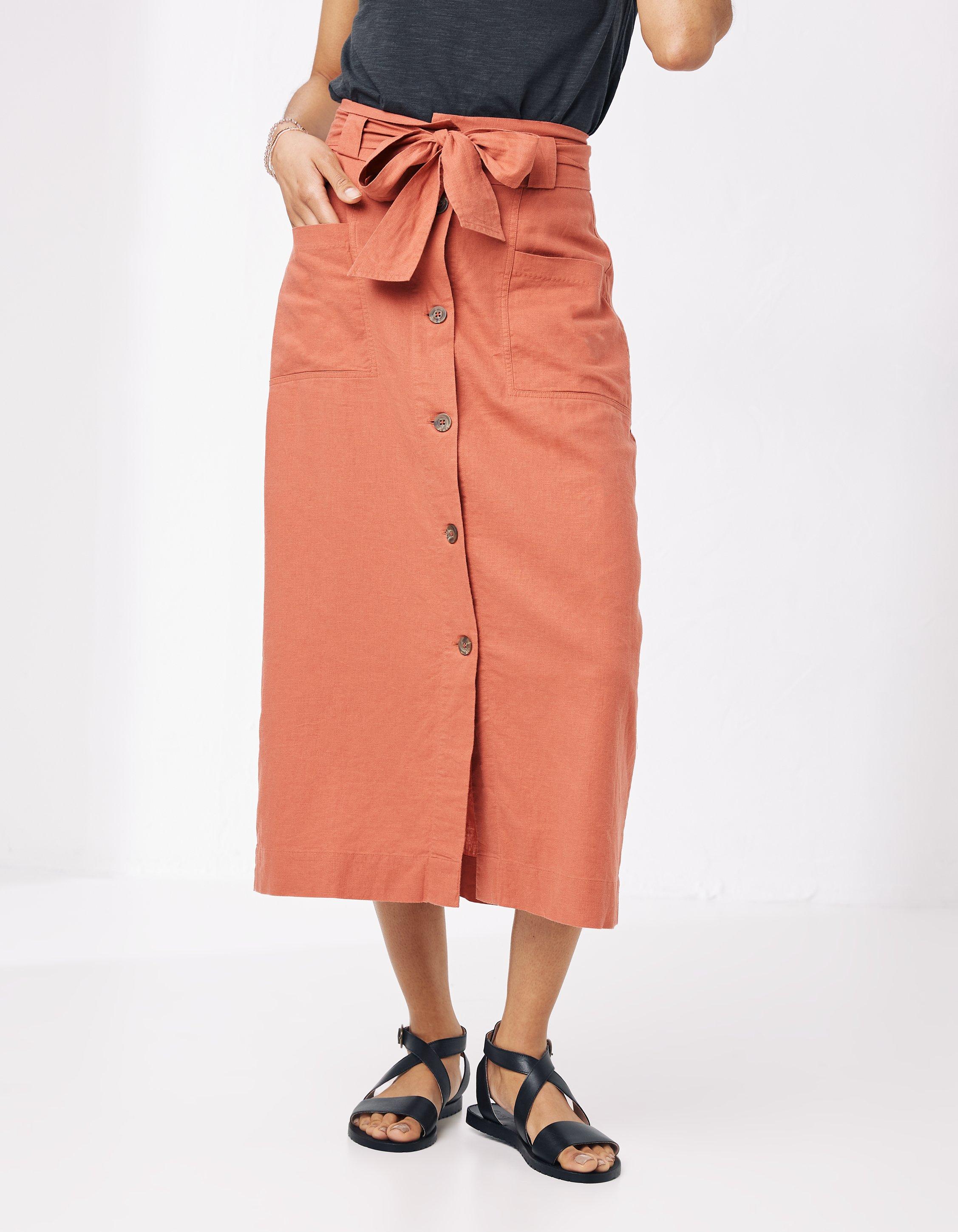 linen utility skirt