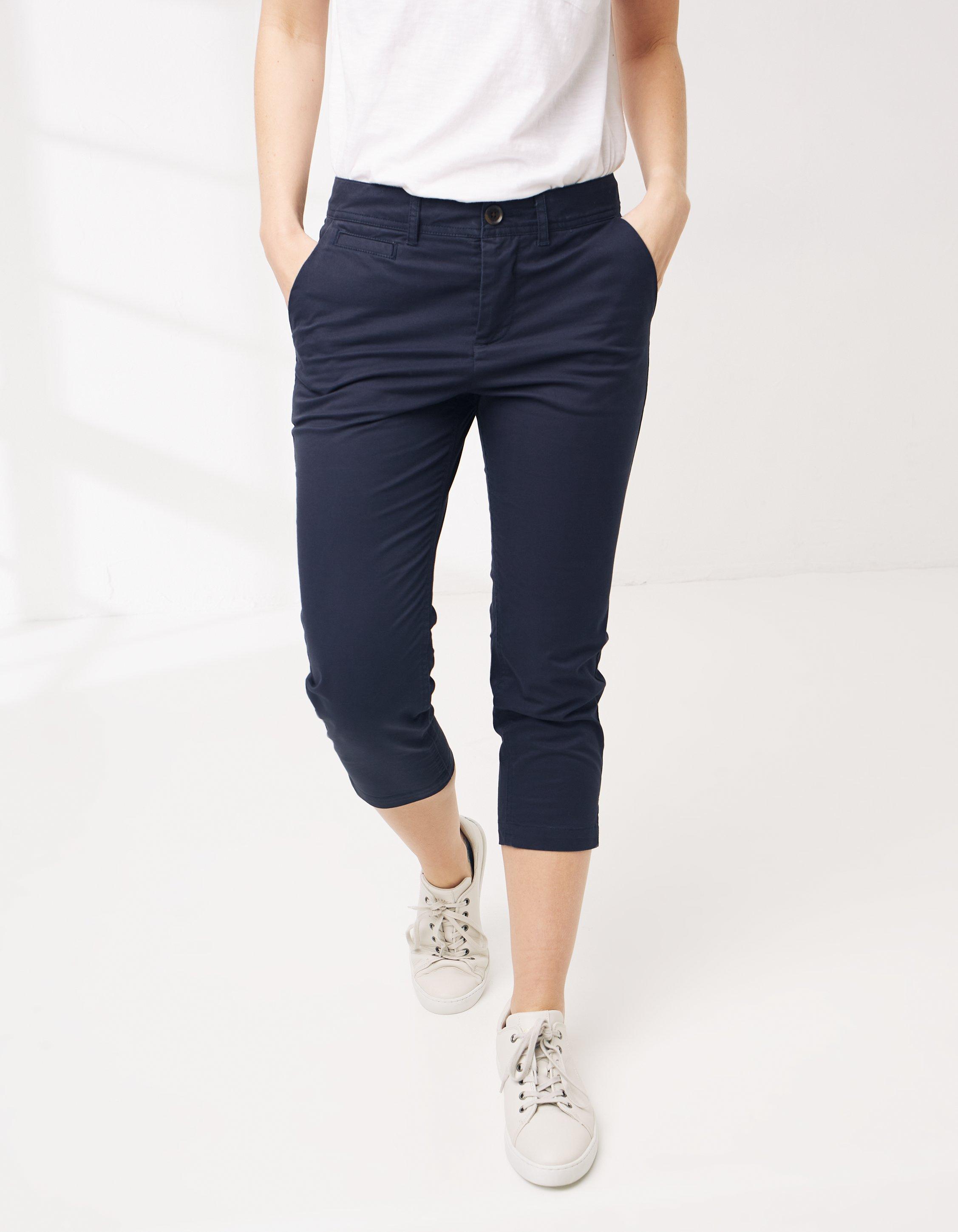 Womens navy store cropped chinos