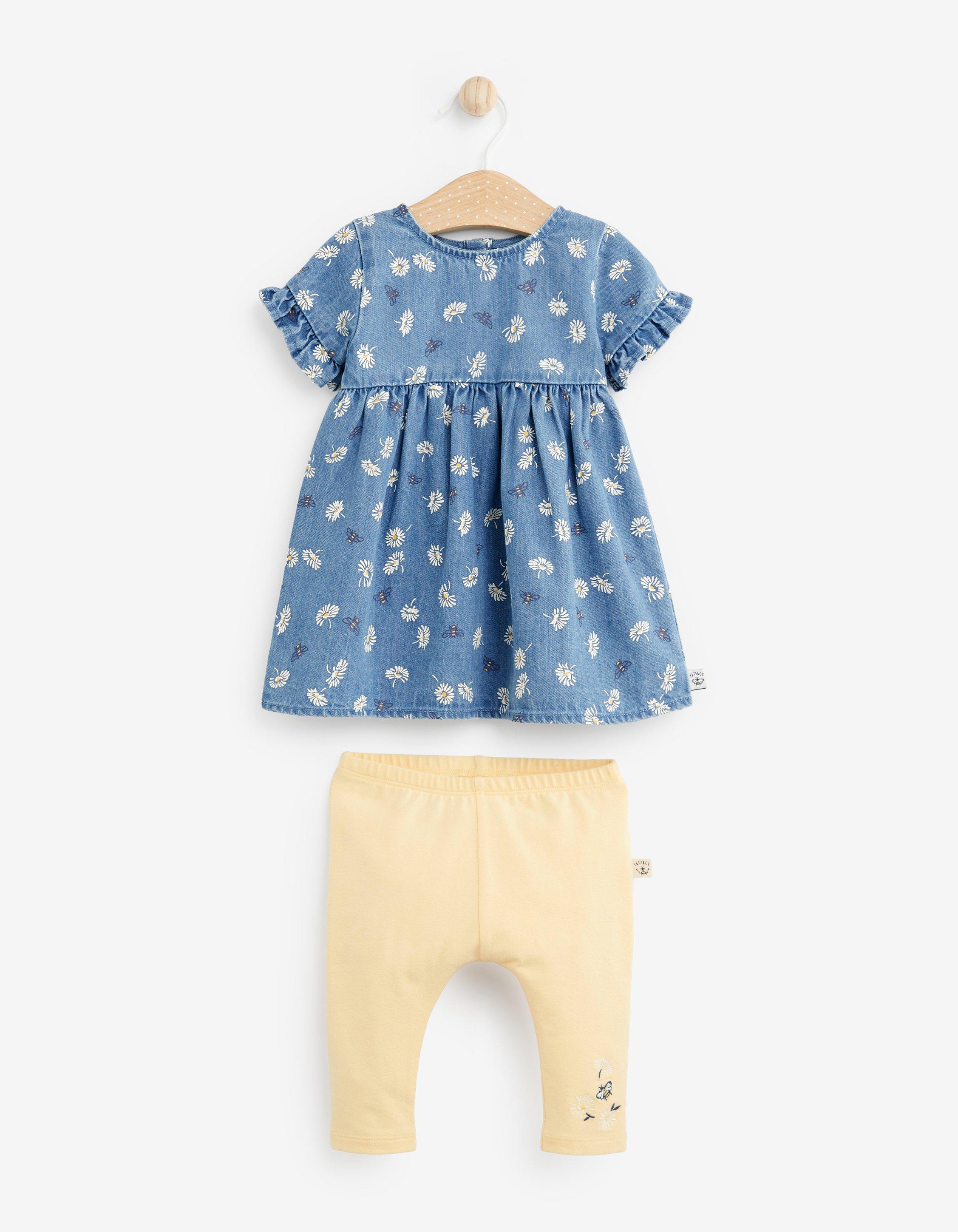 Denim Dress Legging Set, Baby Sale