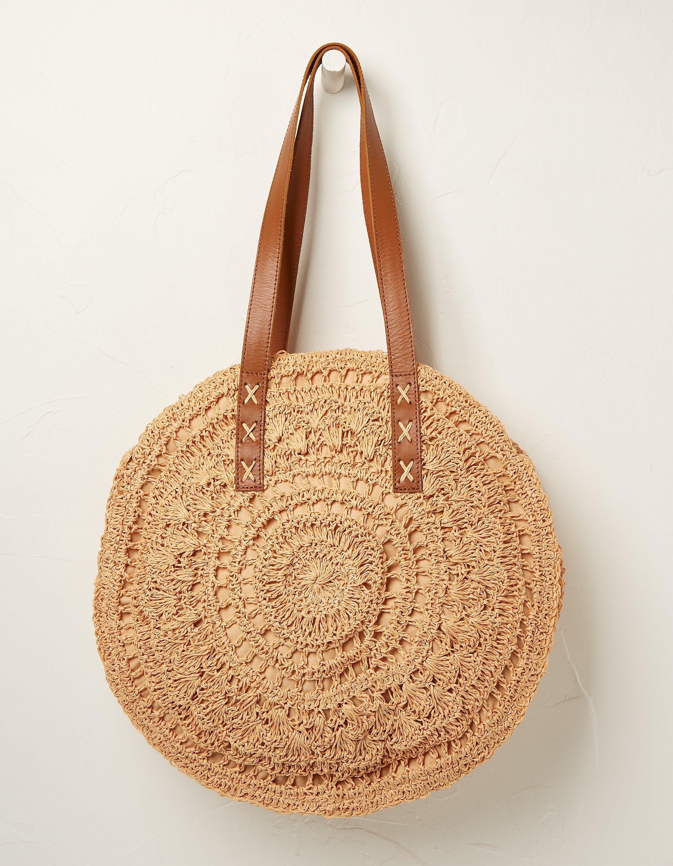 Big round store straw bag