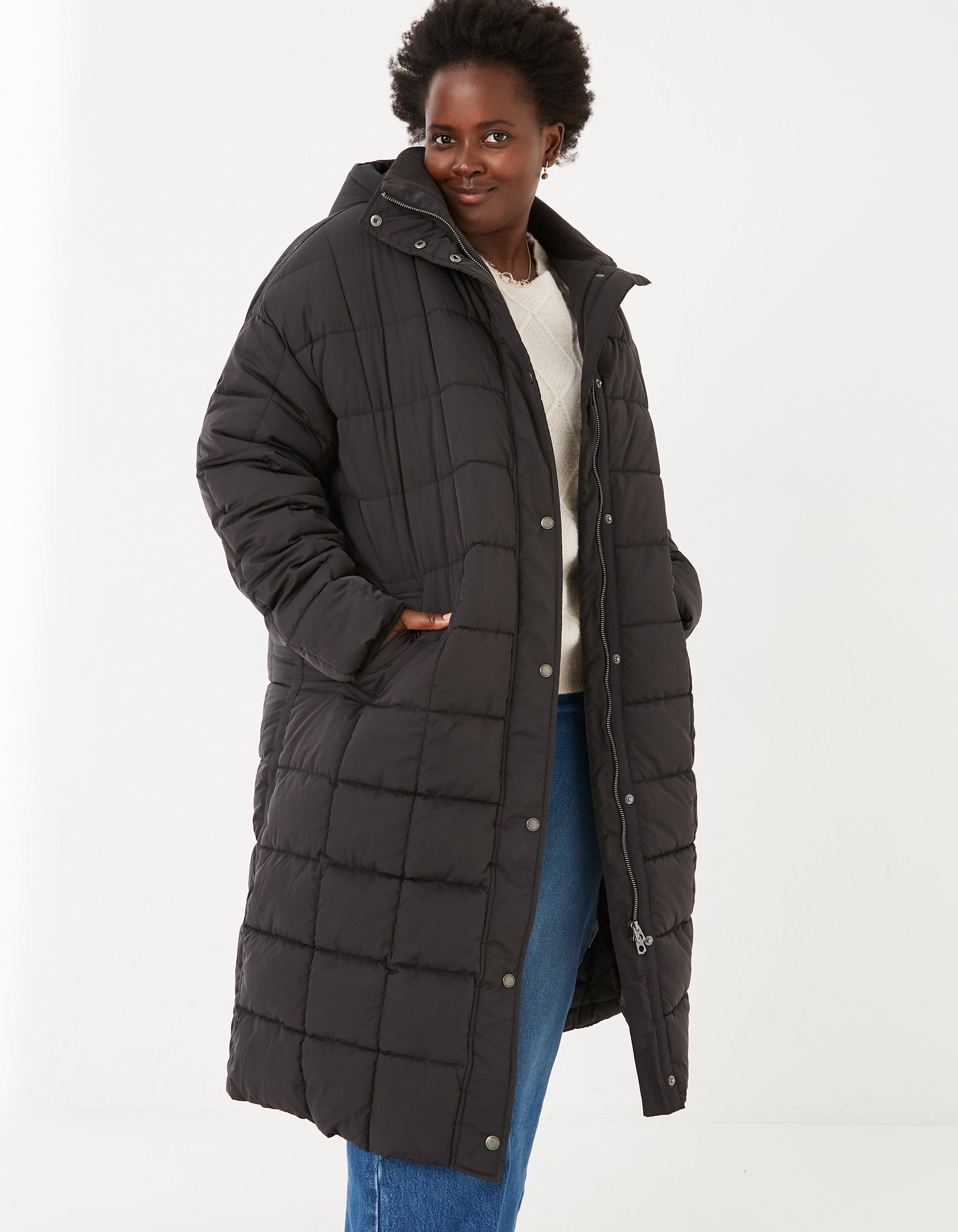 Fatface black jenny padded coat on sale