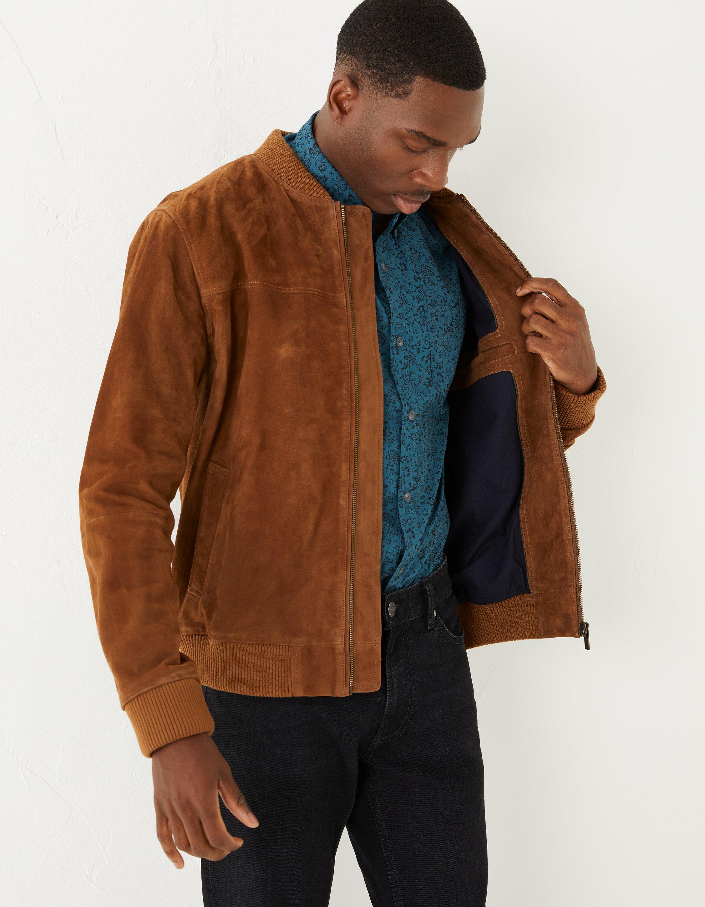 obey suede bomber jacket