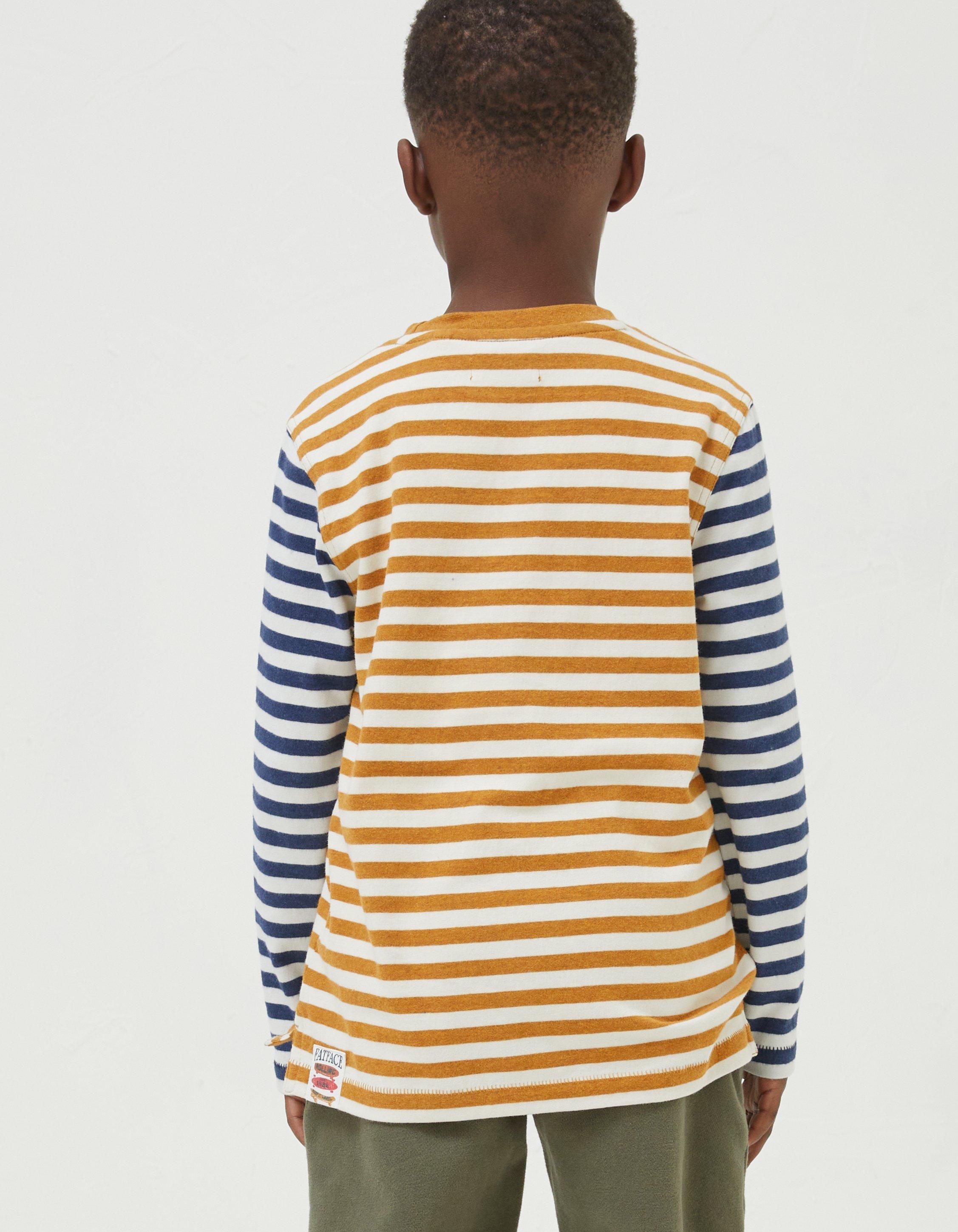 Kids Multi Stripe Sleeve T-Shirt, T-Shirts & Polos | FatFace.com