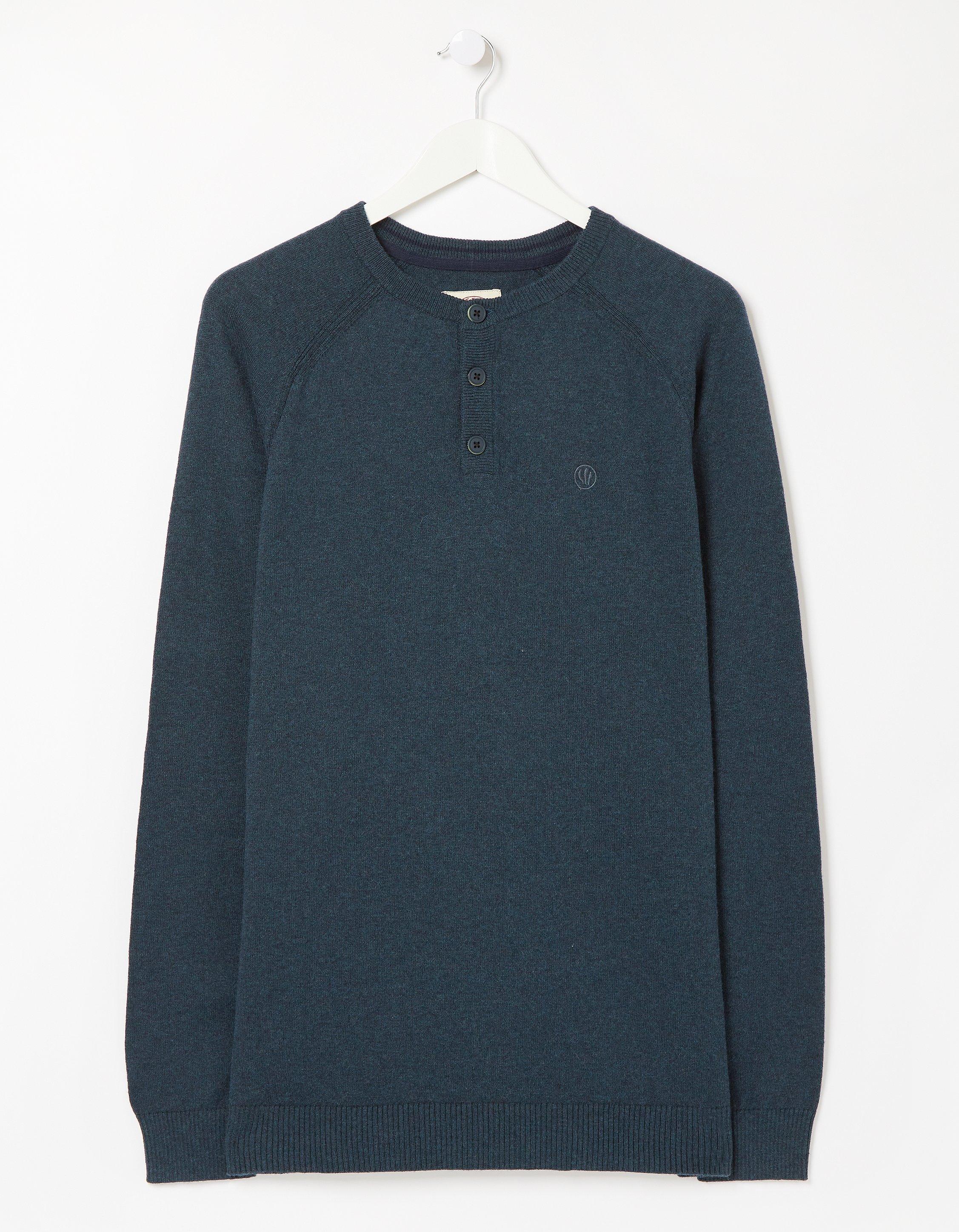 Henley neck sweatshirt hot sale