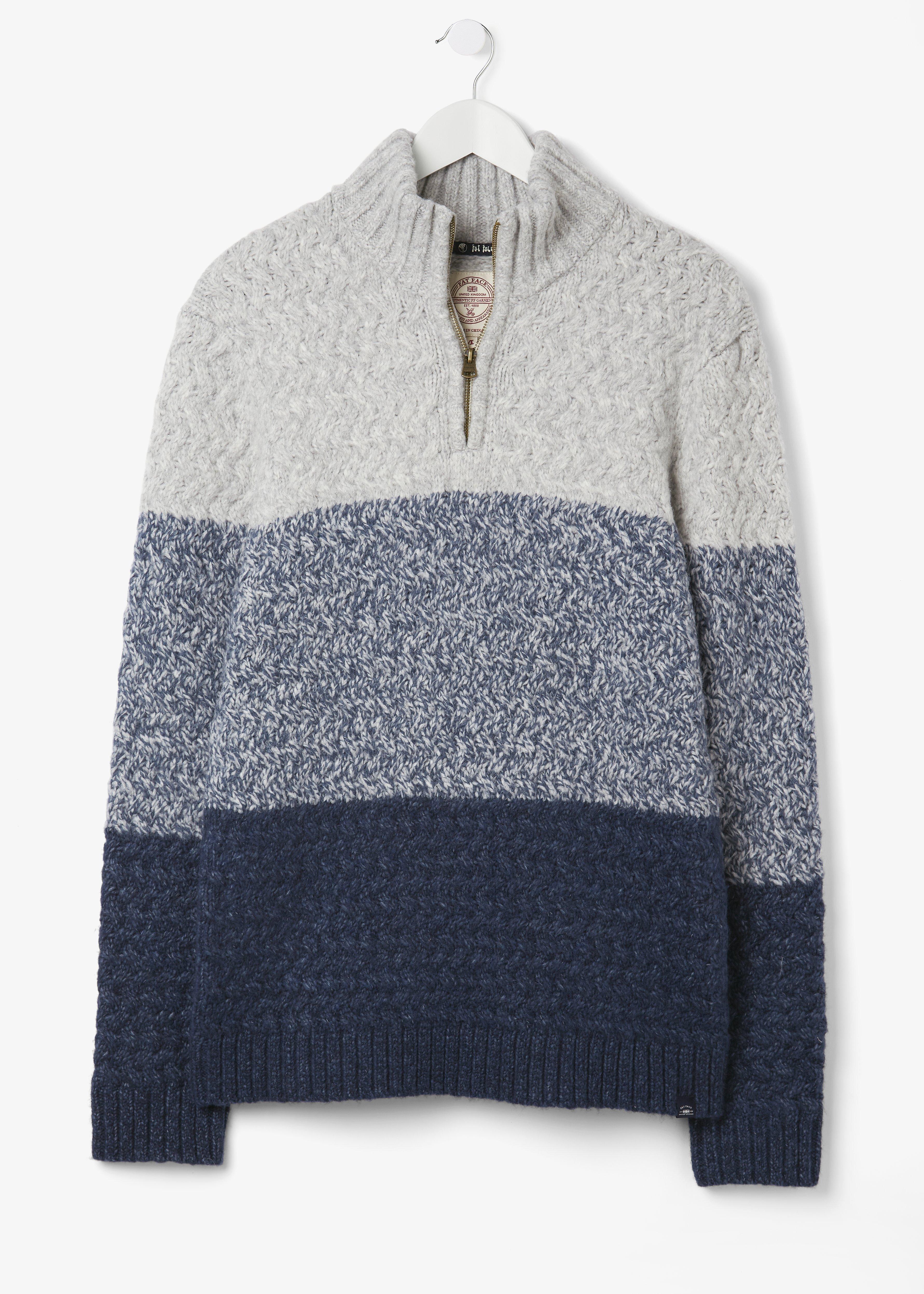 Calder Ombre Stripe Half Neck Jumper