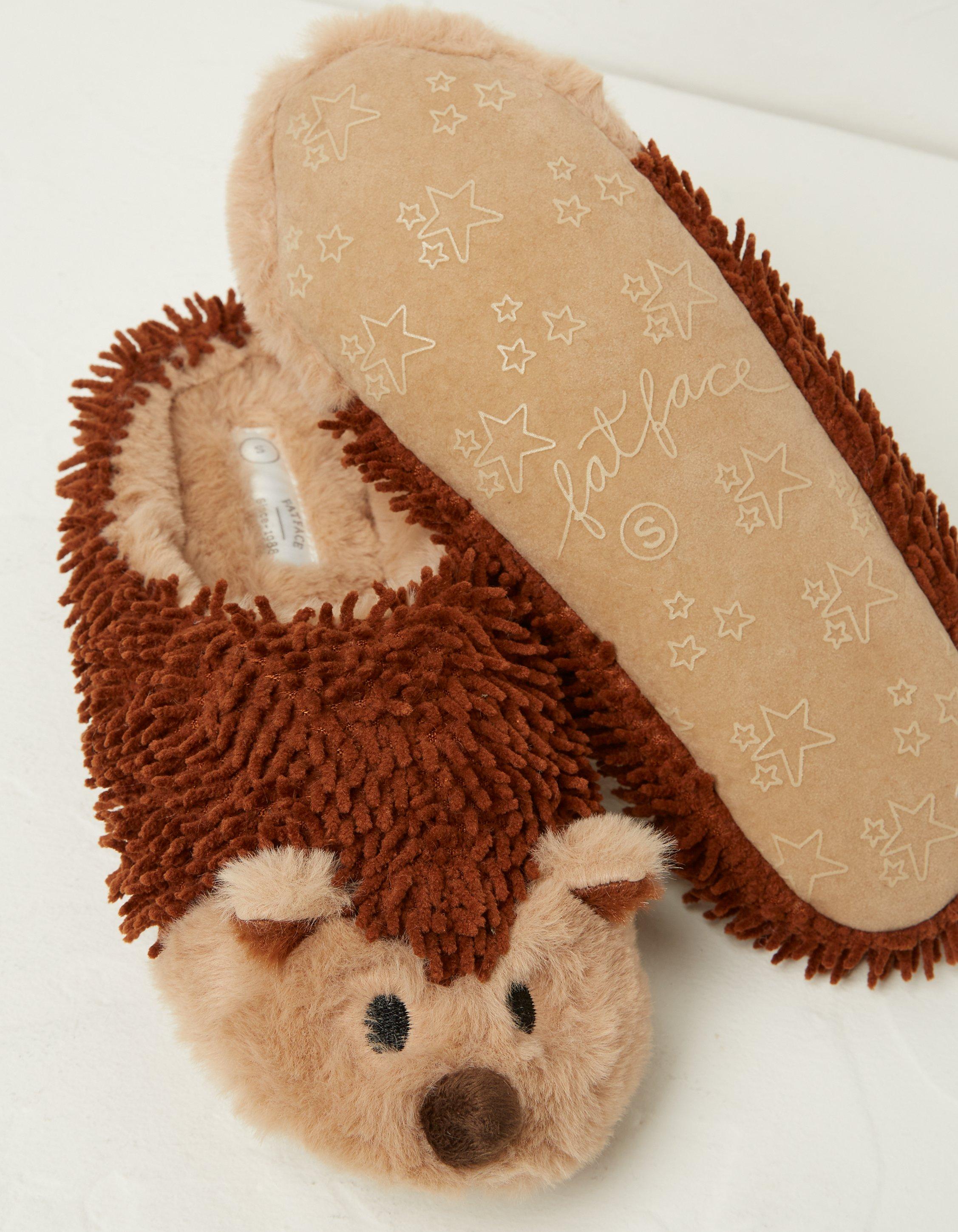 fuzzy hedgehog slippers