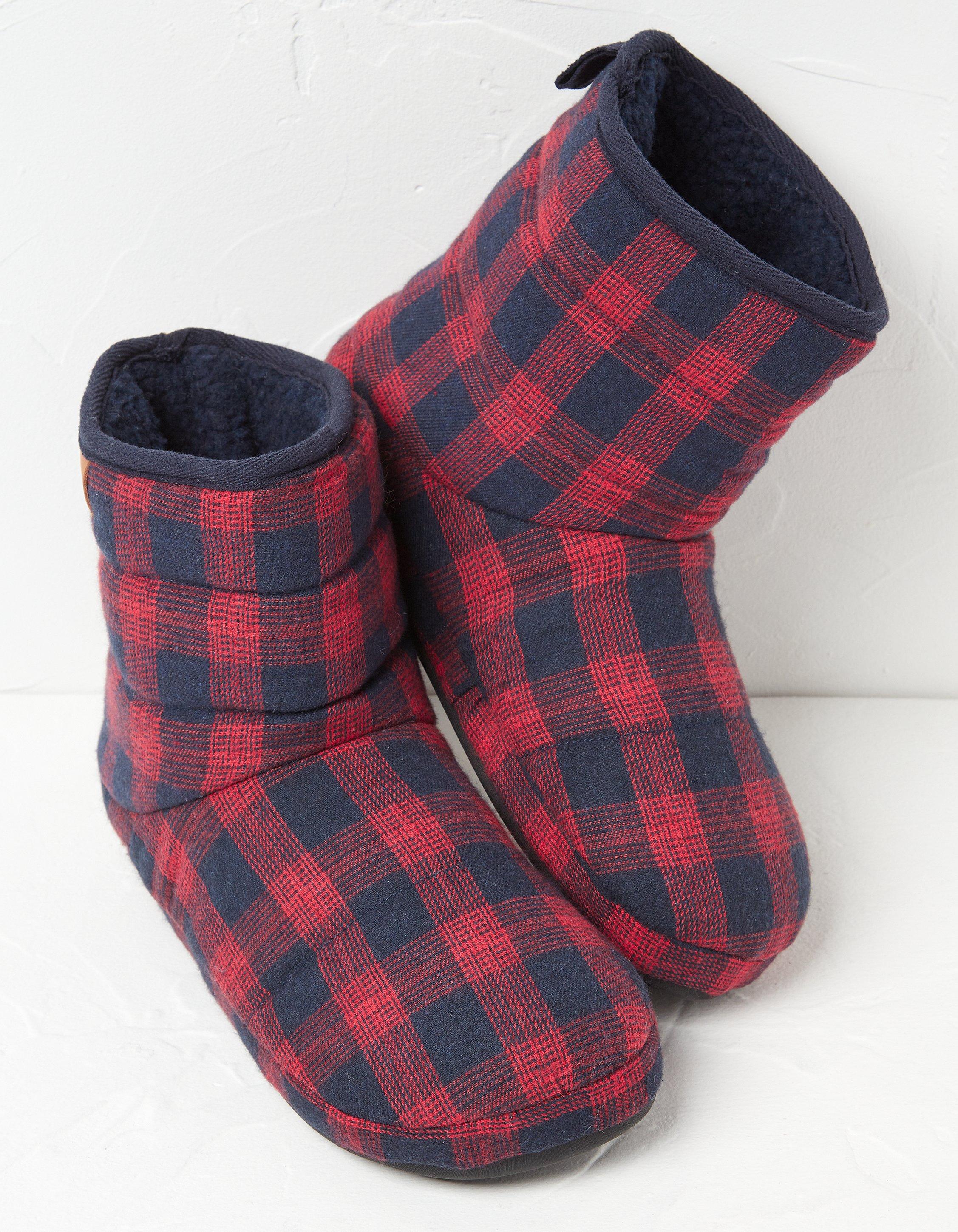 Tartan shop slipper boots