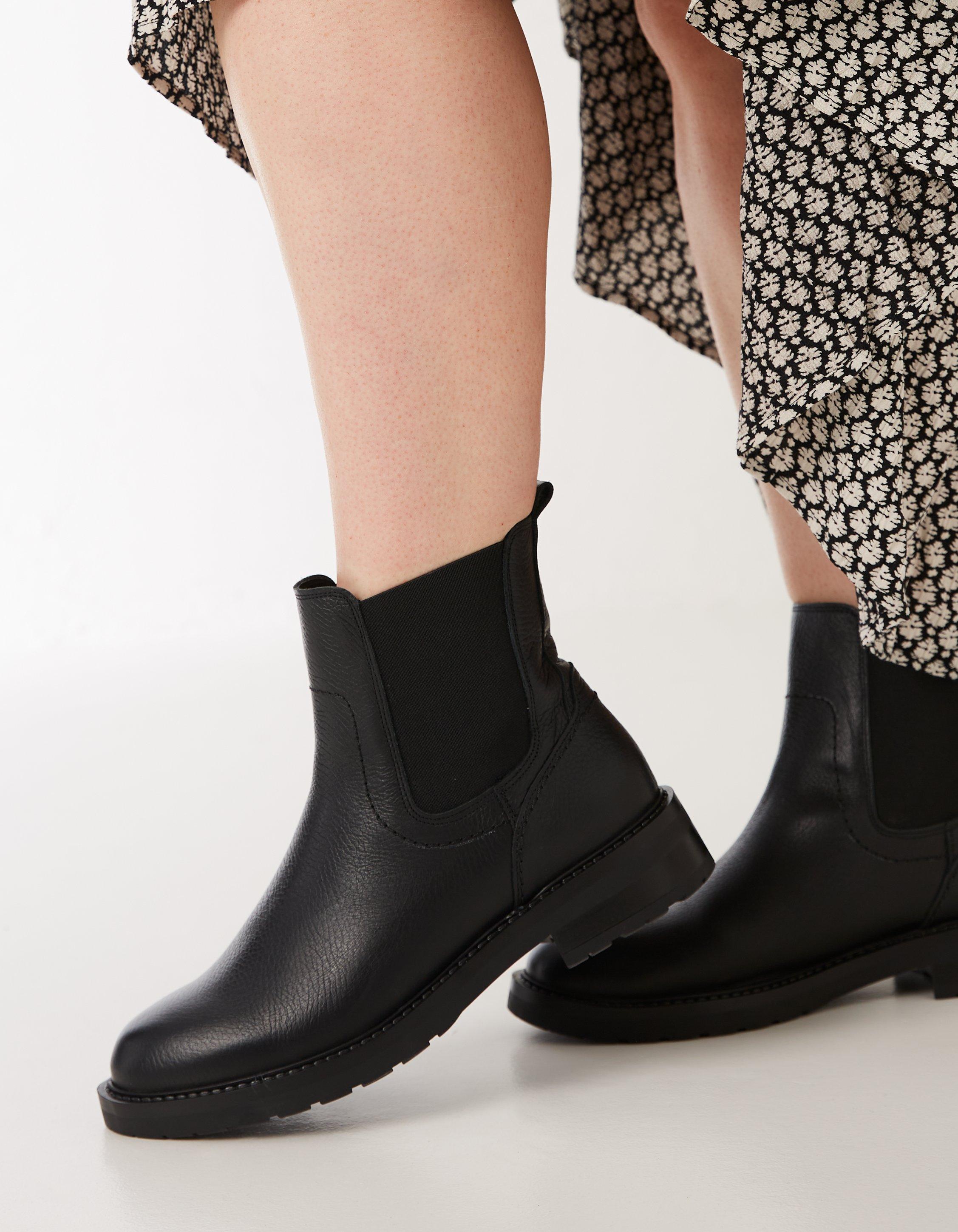 Fat face shop black ankle boots