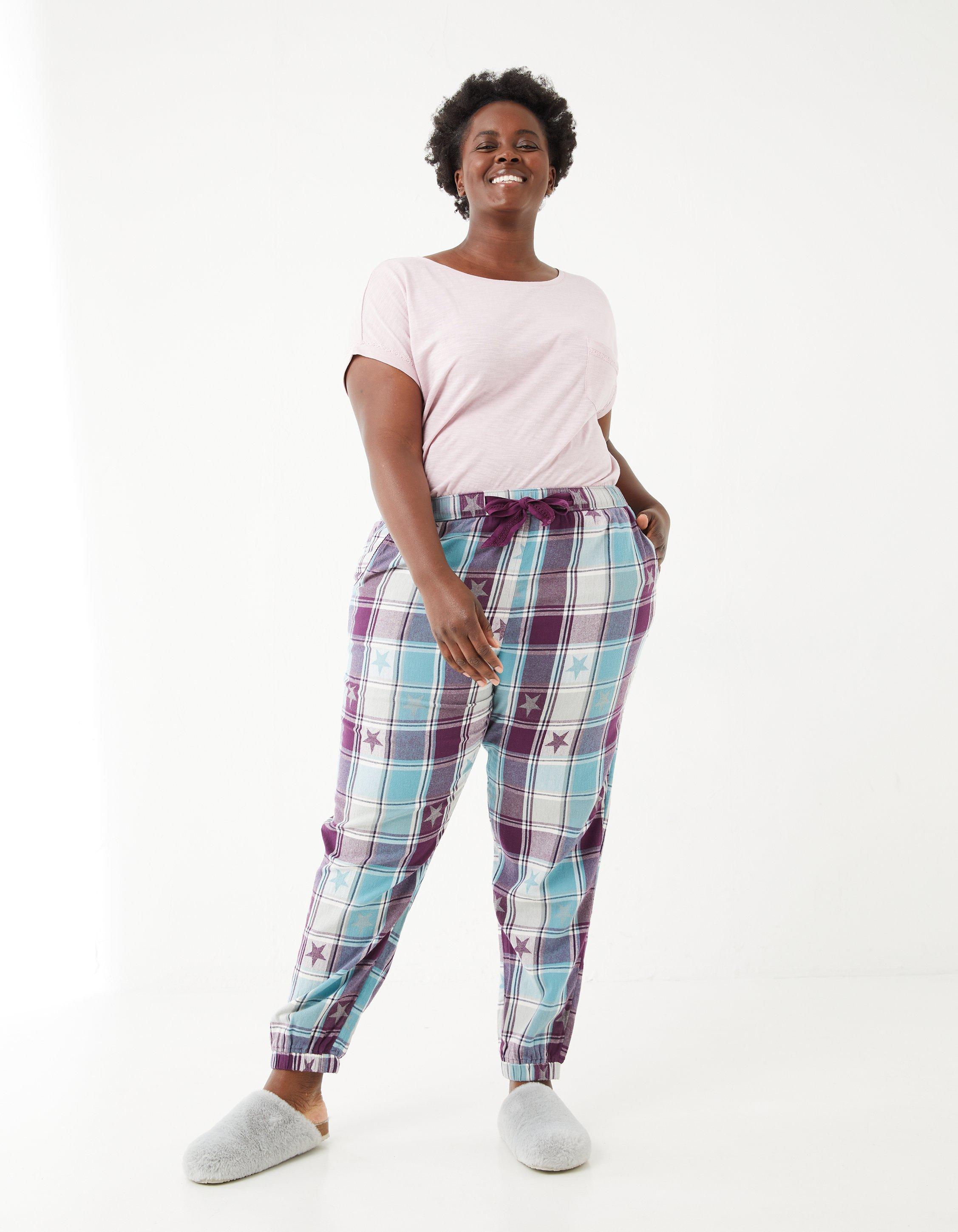 Plaid jogger best sale pants womens