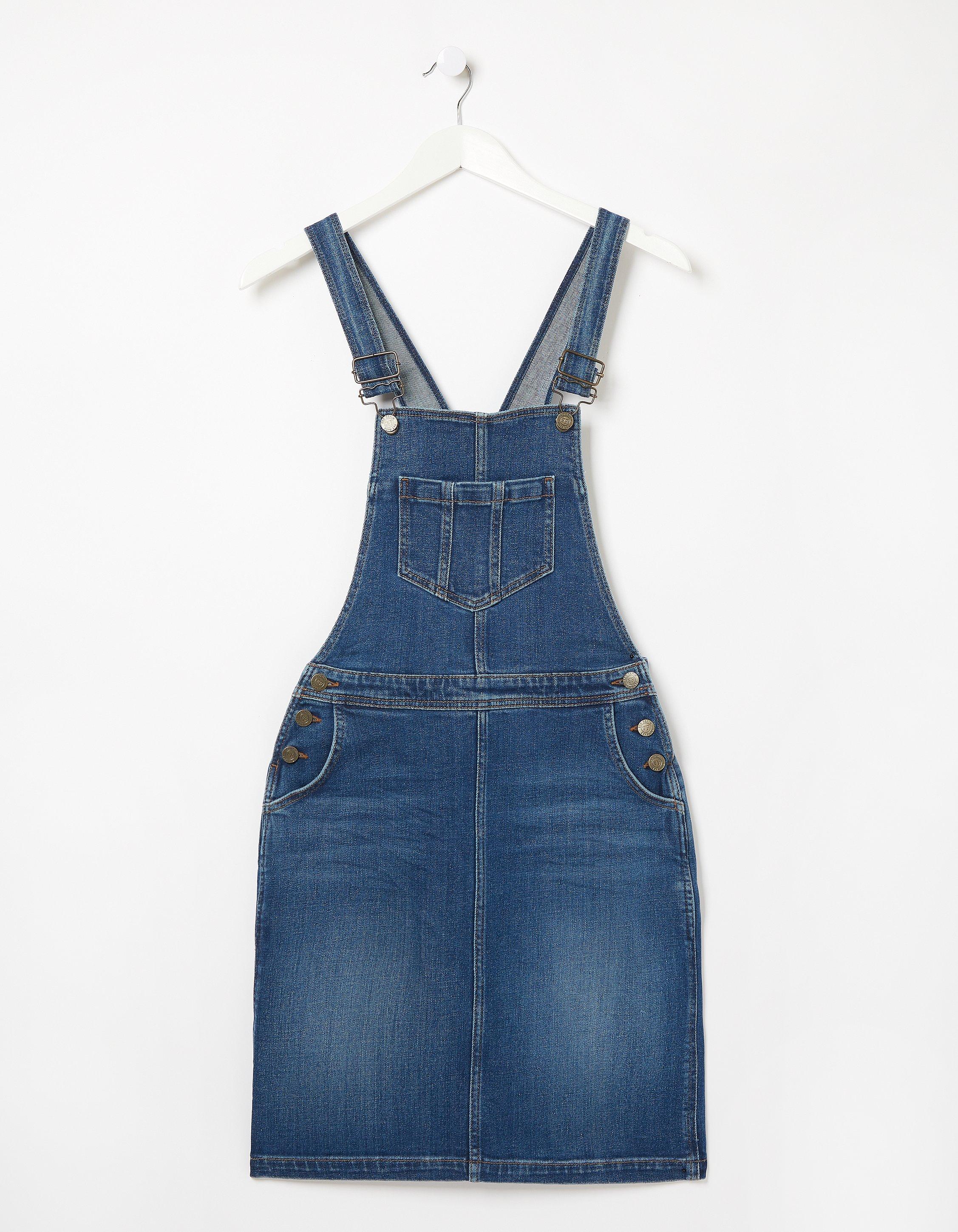 Lipsy denim pinafore on sale dress