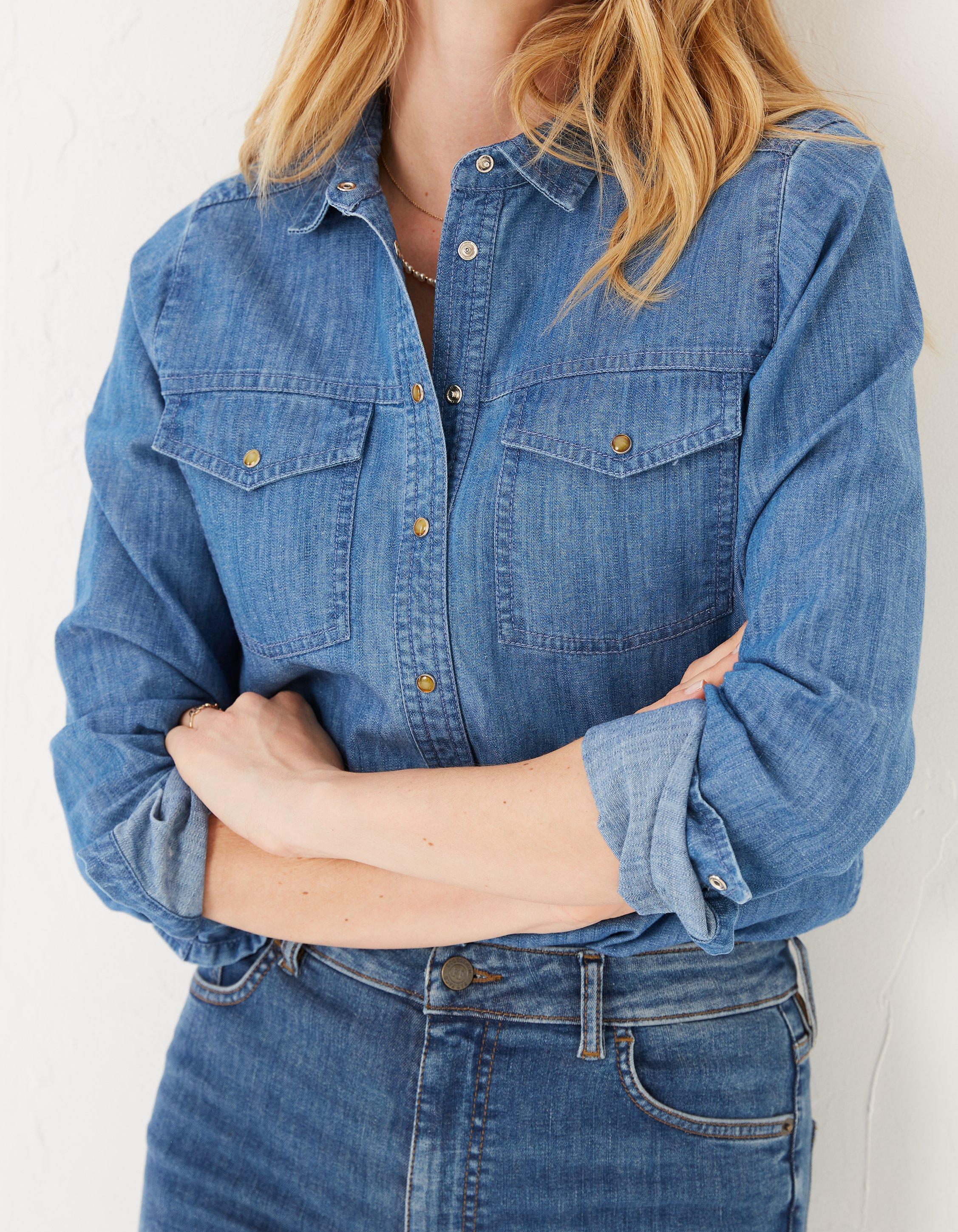 Womens denim shirt on sale uk