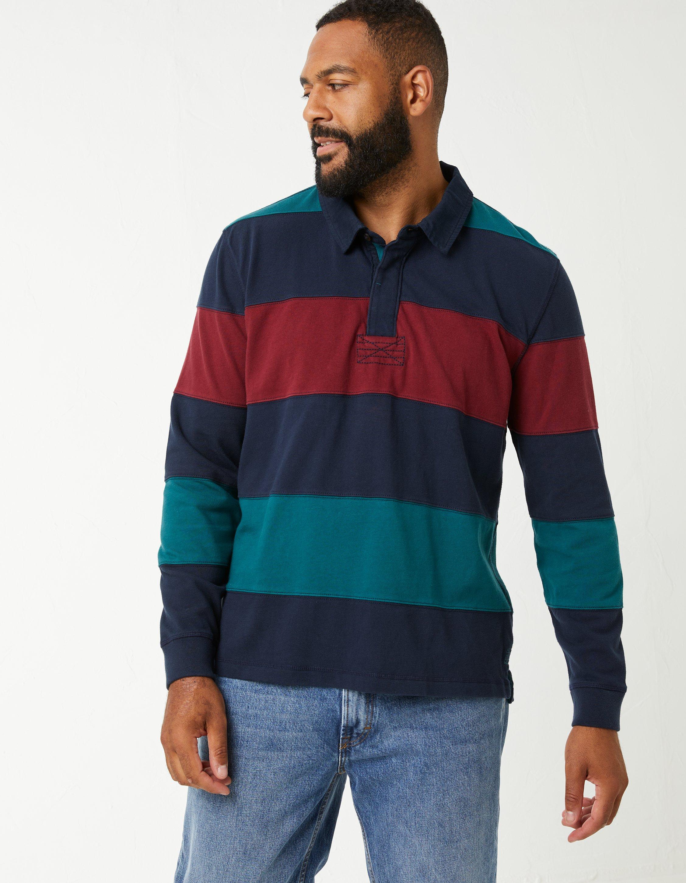 Long Sleeve Stripe Rugby Sweat, Rugby Shirts | FatFace.com