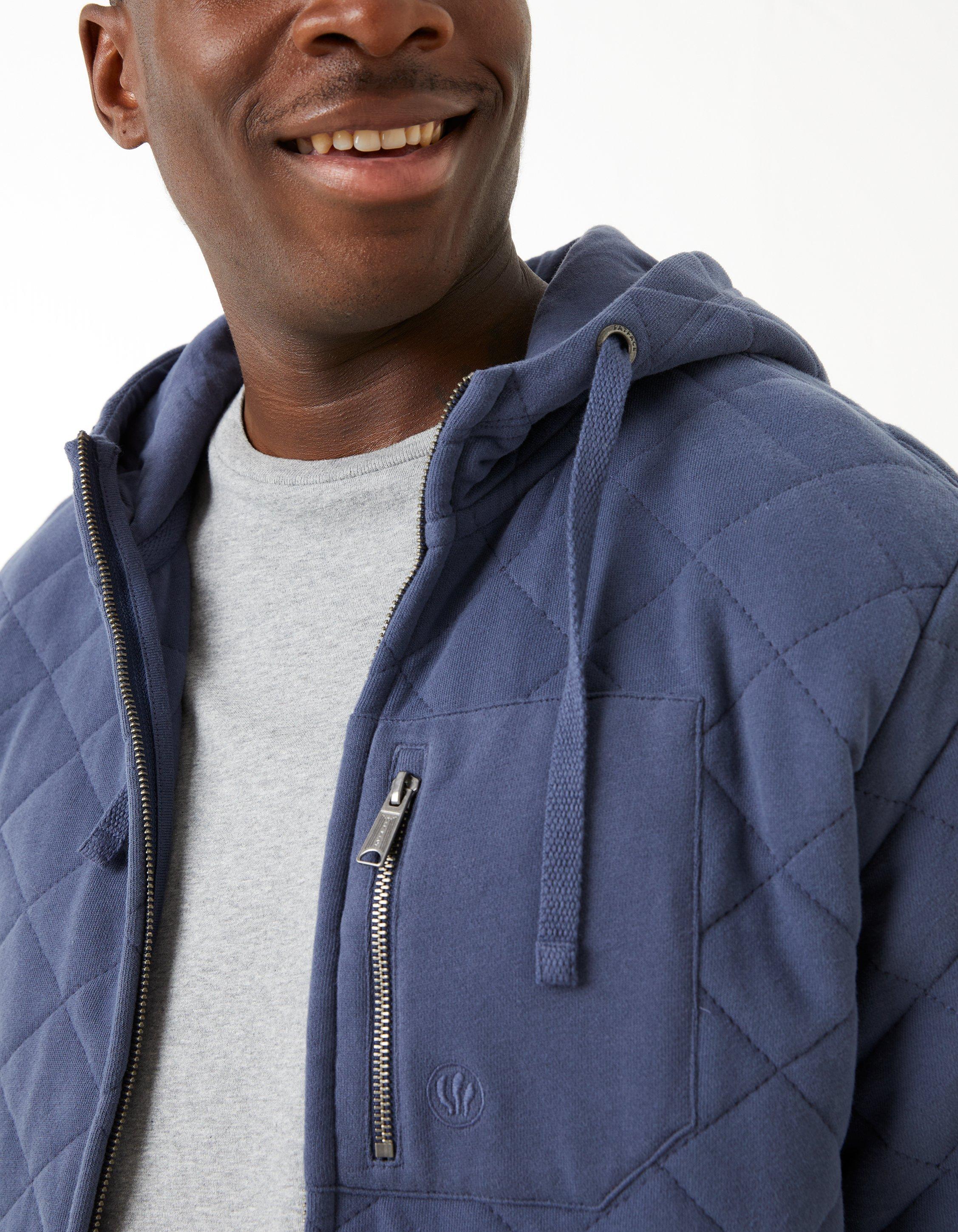 FatFace Asher Quilted Zip Through Hoodie