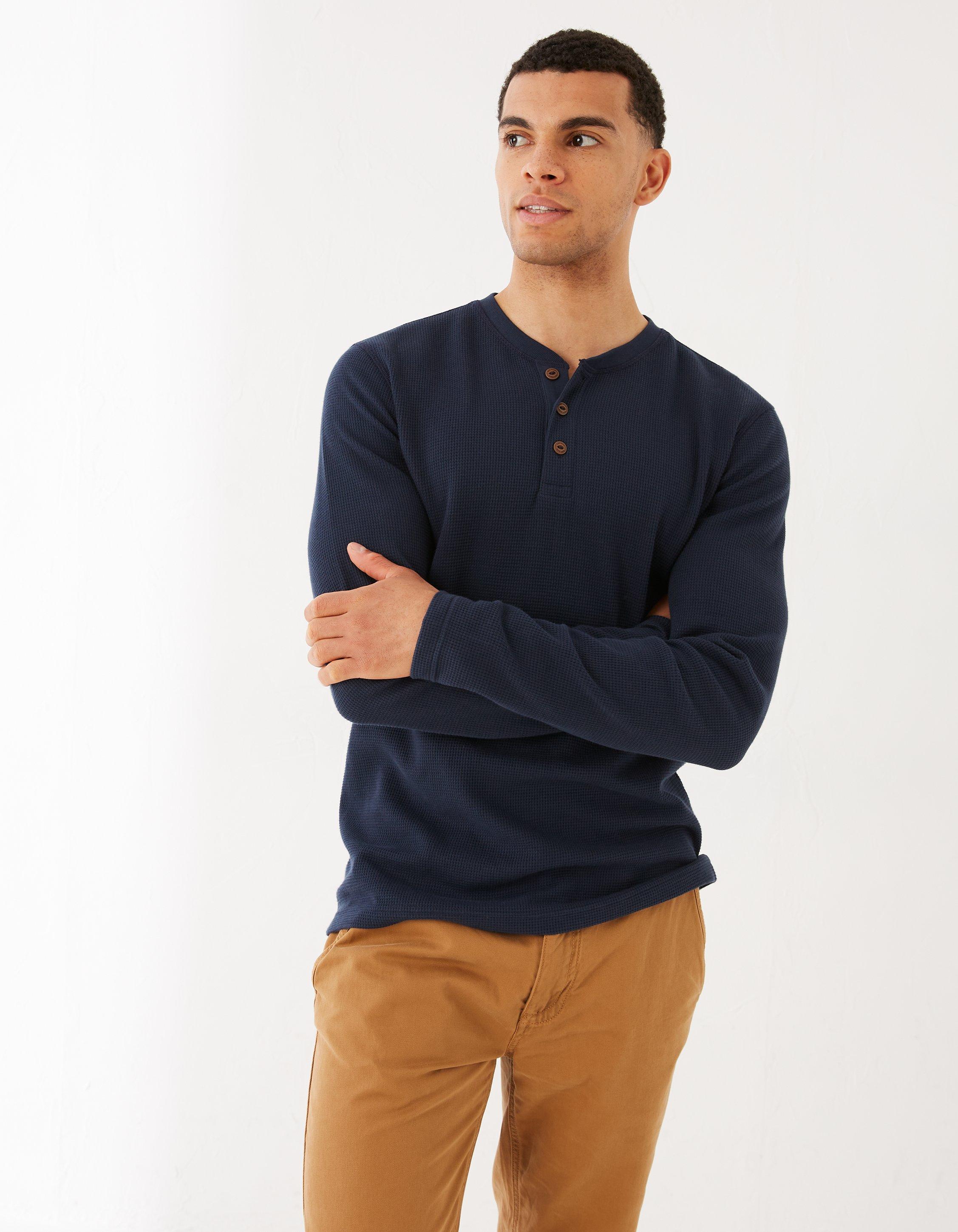 men's waffle henley shirts - OFF-50% >Free Delivery