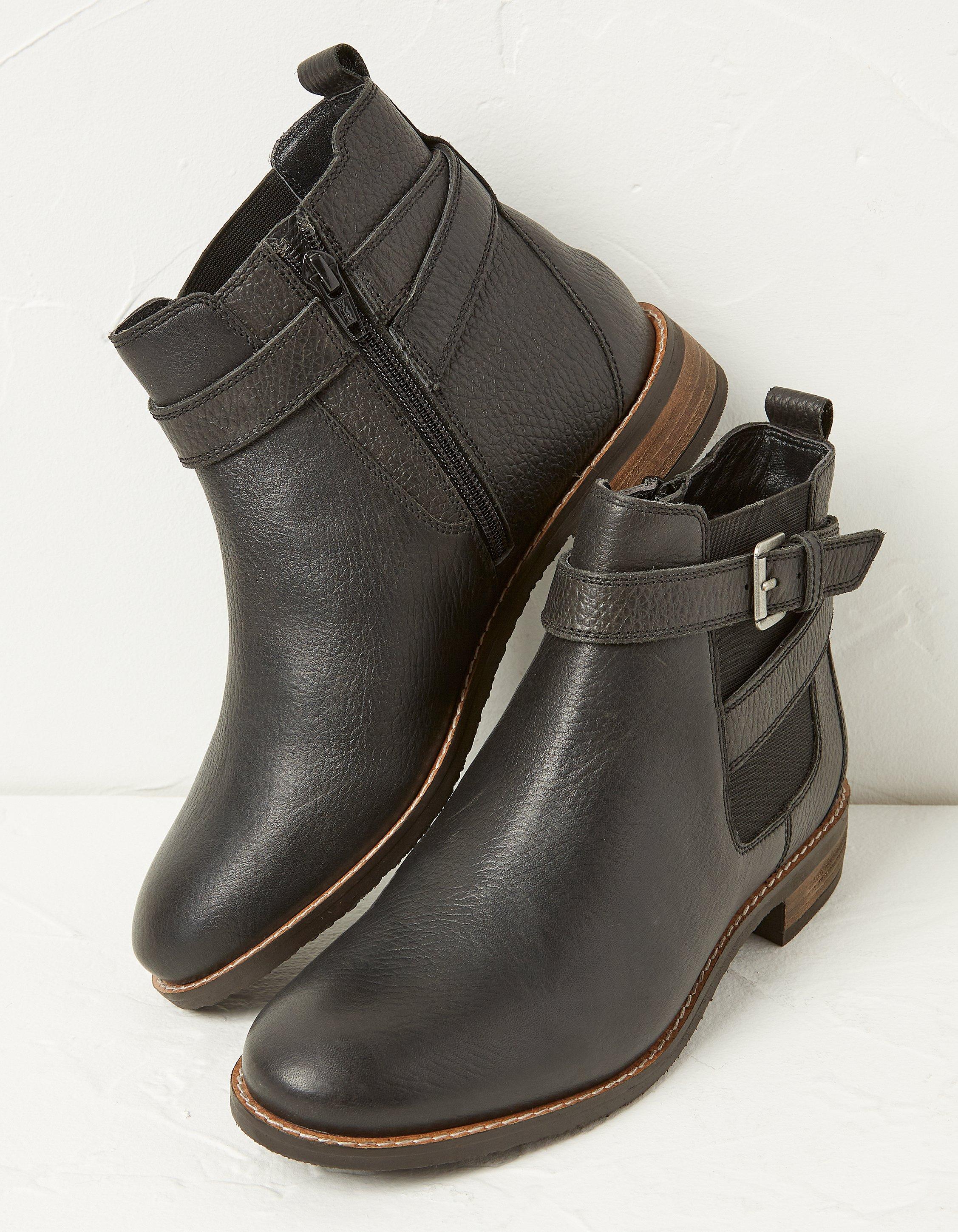 Fat face black ankle boots sale