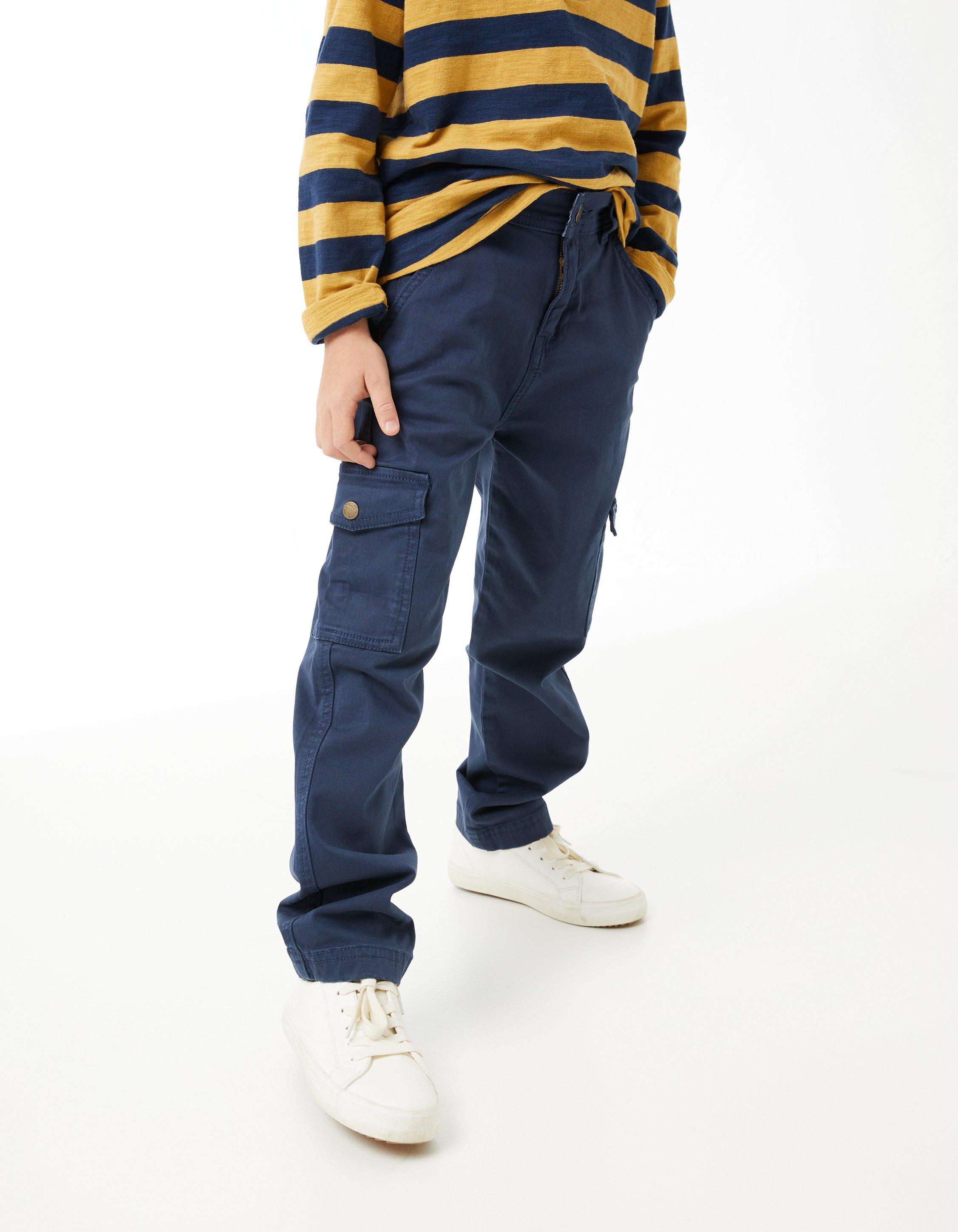 Childrens navy store combat trousers