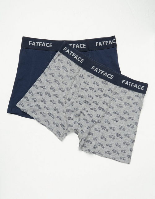 Mens Two Pack Land Rover Print Boxers