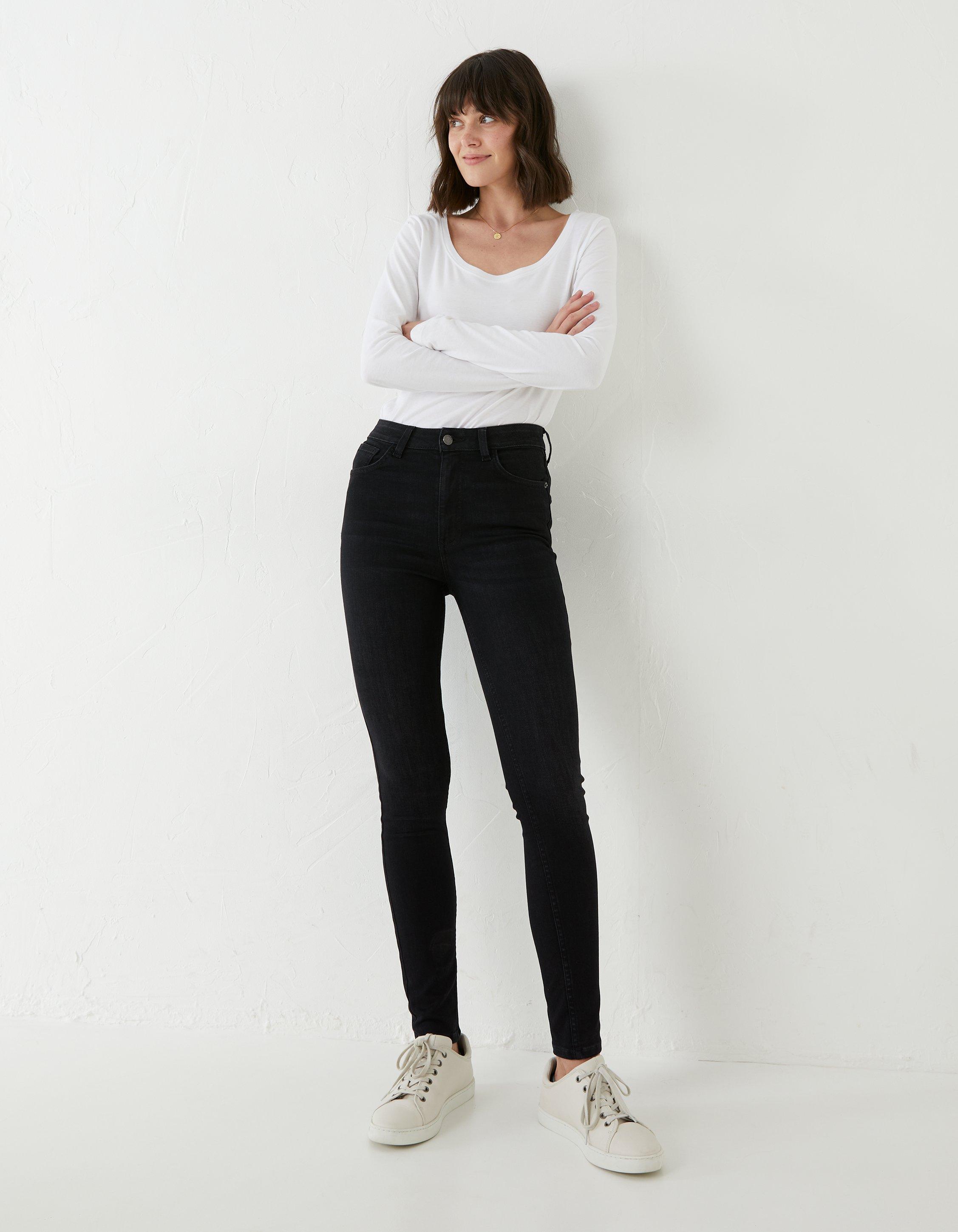 Womens black high waisted super sales skinny jeans