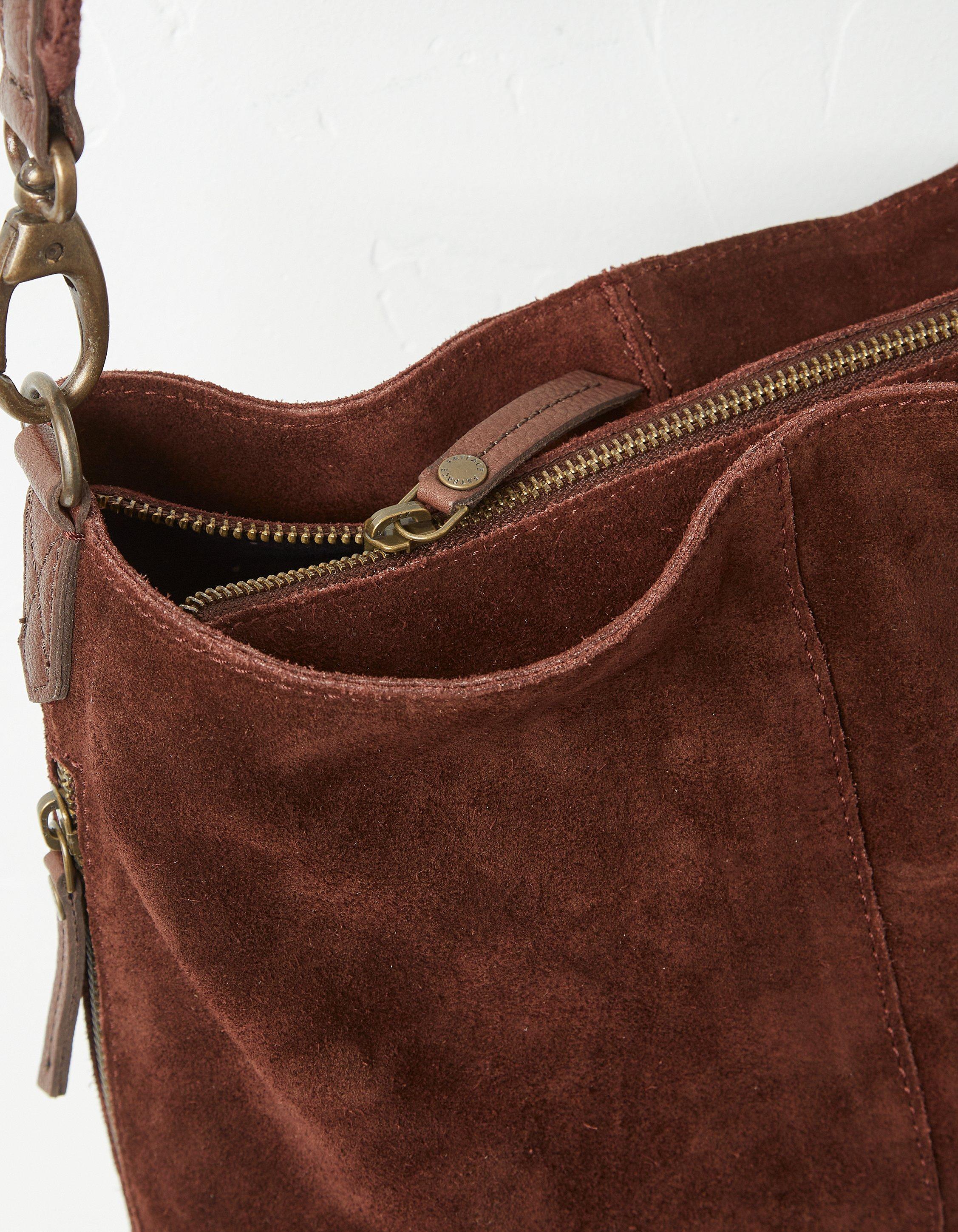 Fat face store suede bag