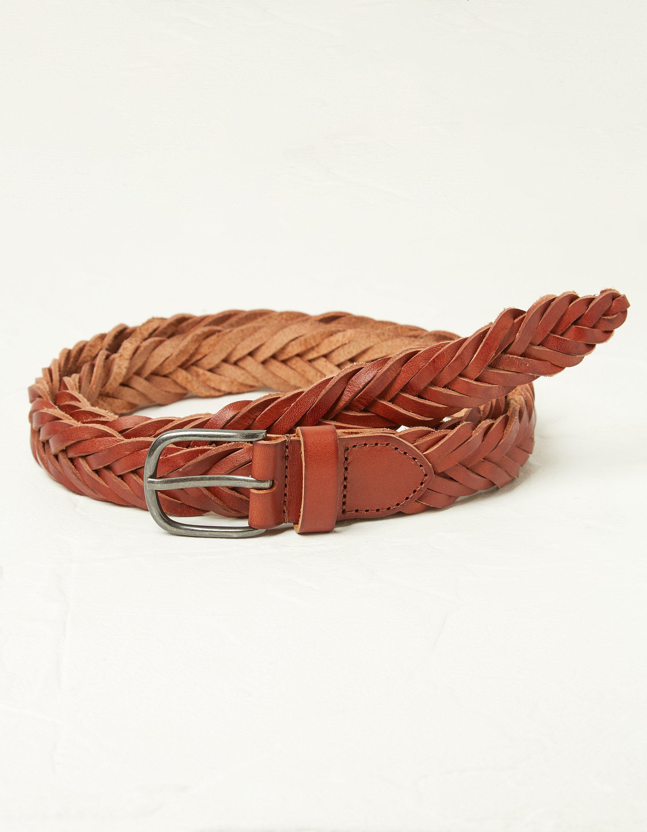 Flat Braided Leather Belt