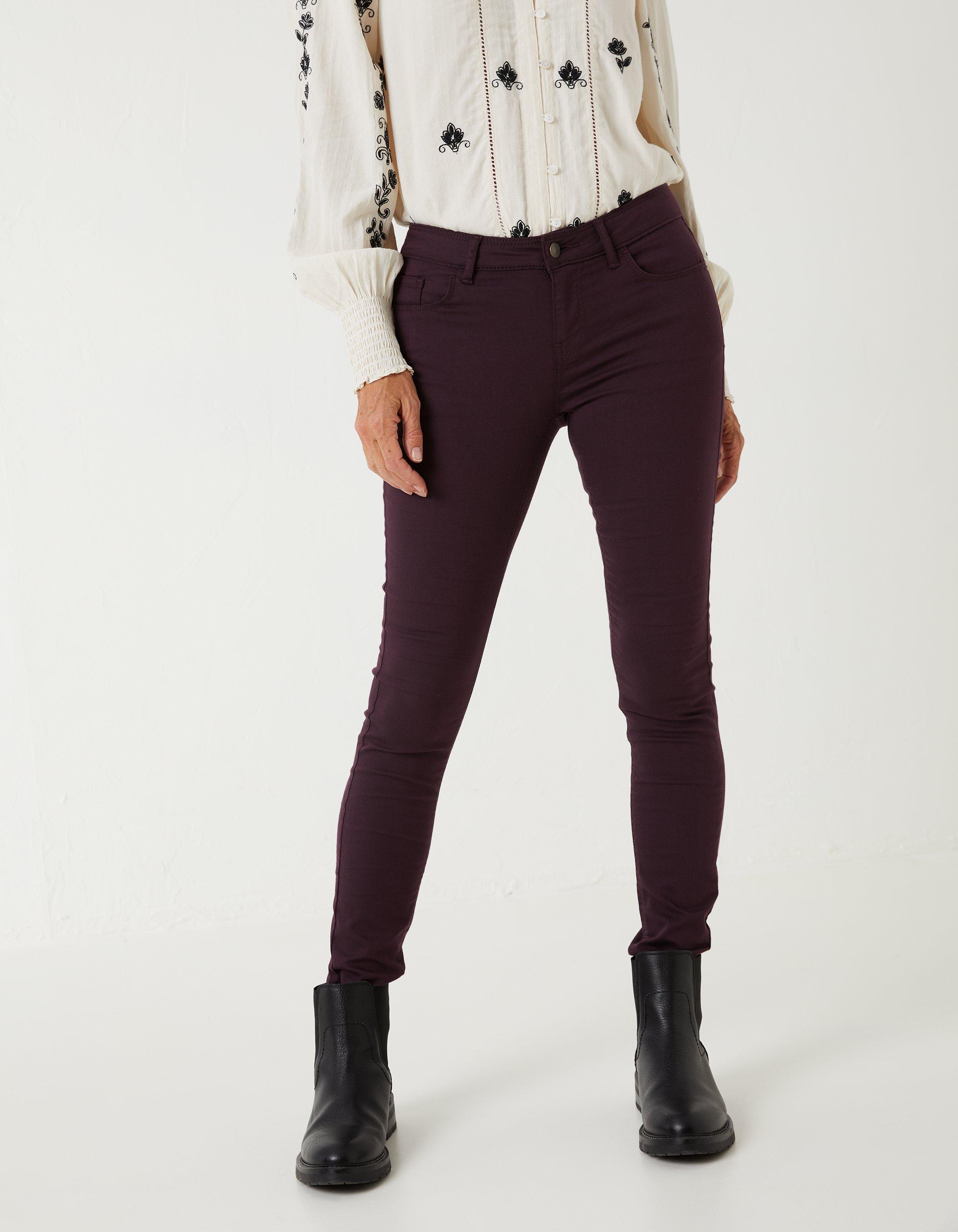 Chico's Jeggings, Fake Pockets, Dark Purple Red – Posh Consignment