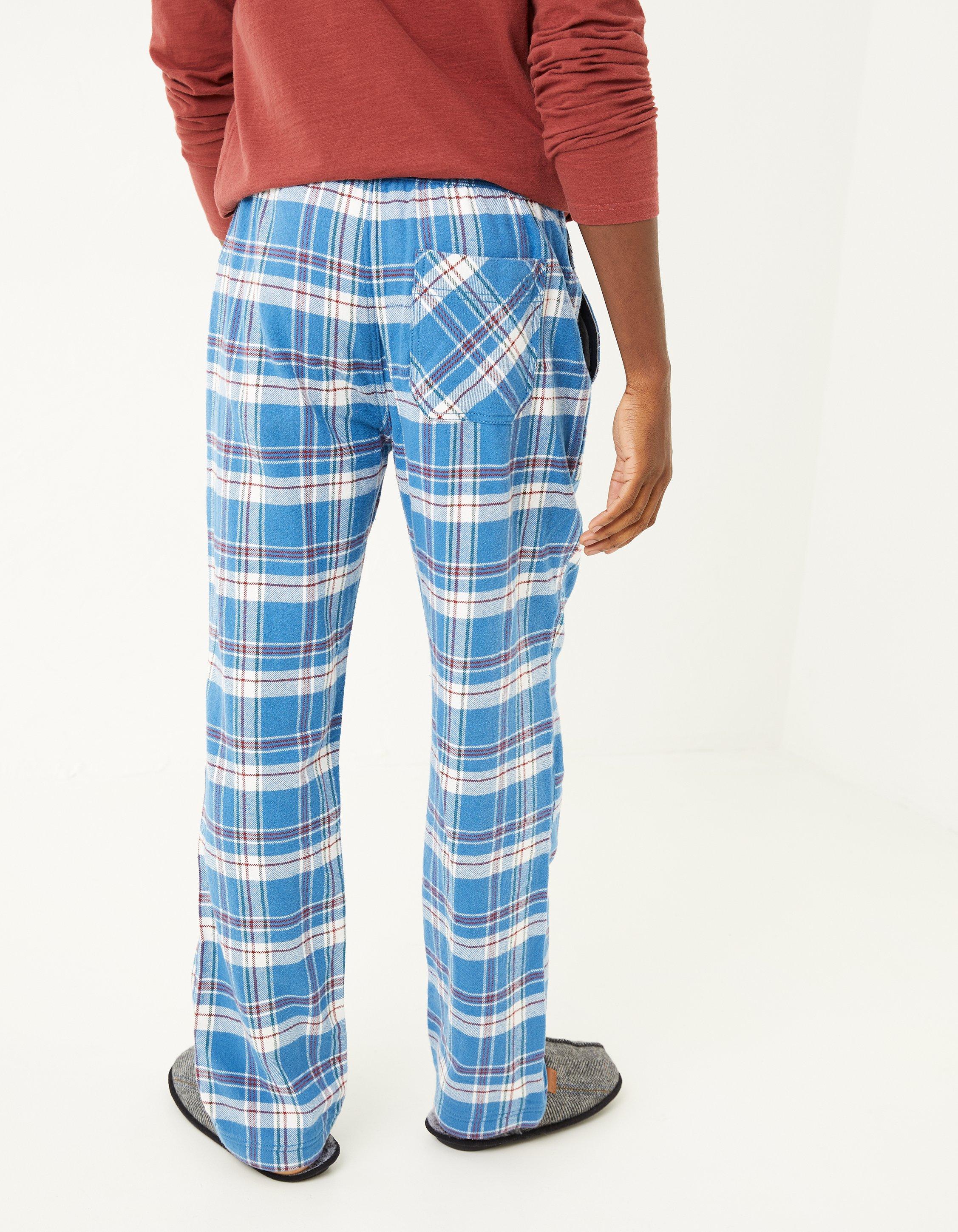 Buy Blue Lightweight 100% Cotton Check Pyjama Bottoms 2 Pack from Next  Australia